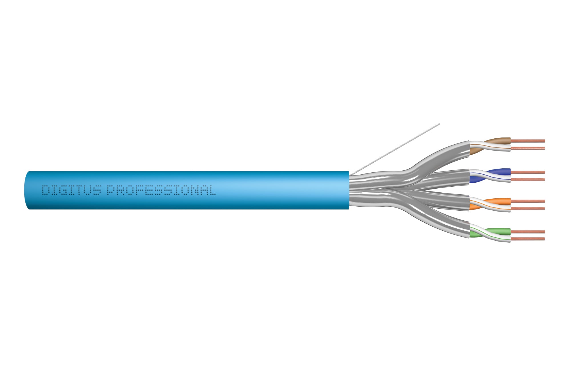 Digitus Netzwerkkabel – 500 m, Blau, Cat 6A, U-FTP, Duplex