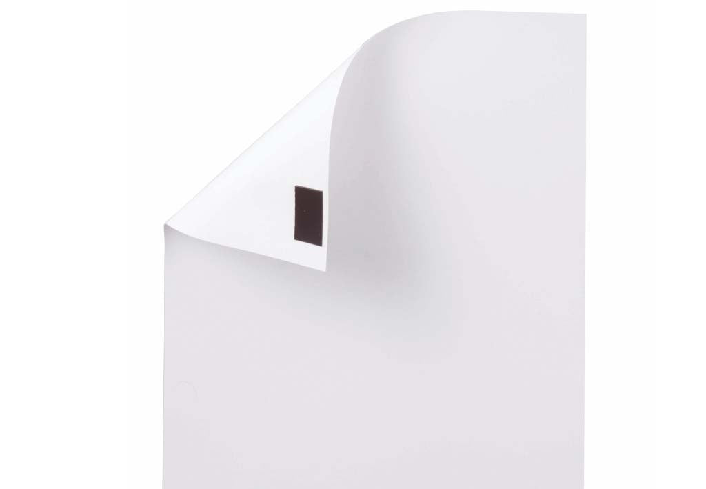 MAUL Magnetband – 25 × 10'000 mm, 1 mm dick, selbstklebend, schwarz/weiss