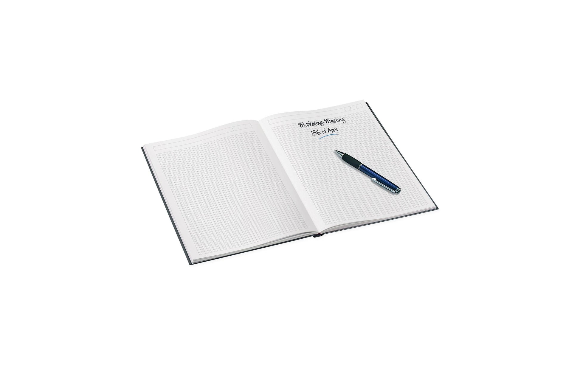Leitz Notizbuch A4, kariert, Fadenheftung, 160 Seiten, 90 g/m² – schwarz