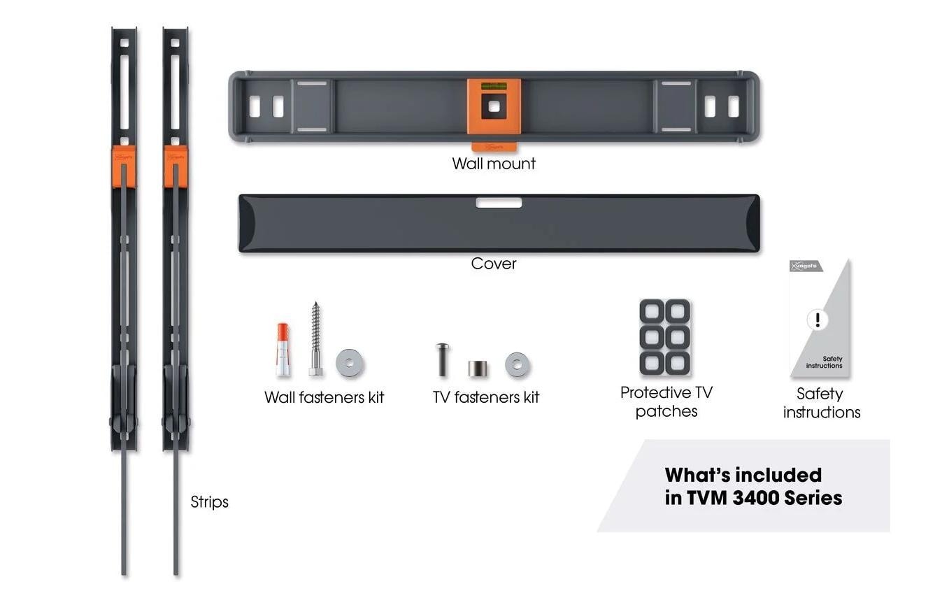 Vogel's TVM3405B – Wandhalterung, fix, für 60", VESA 100×100, bis 50 kg, schwarz