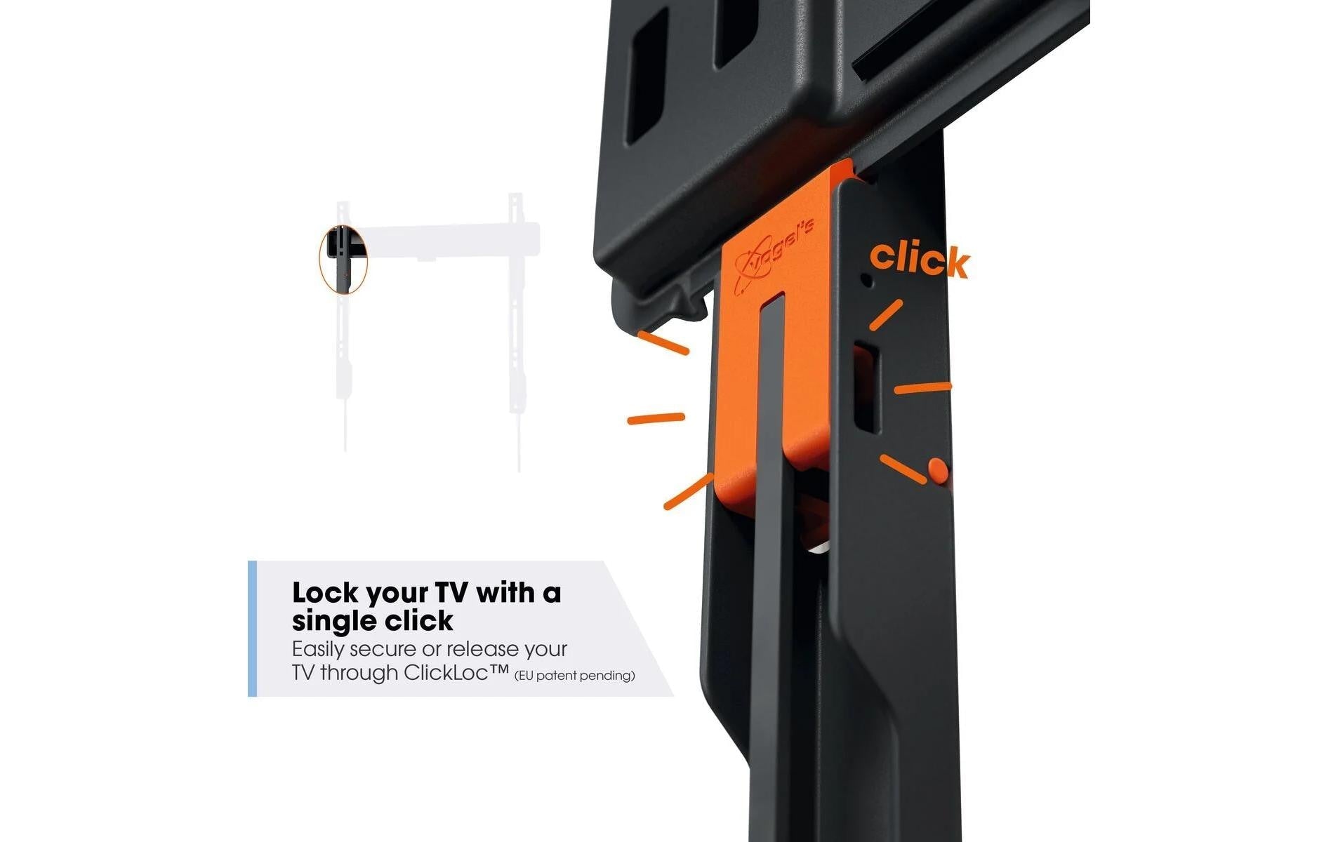 Vogel's TVM3405B – Wandhalterung, fix, für 60", VESA 100×100, bis 50 kg, schwarz