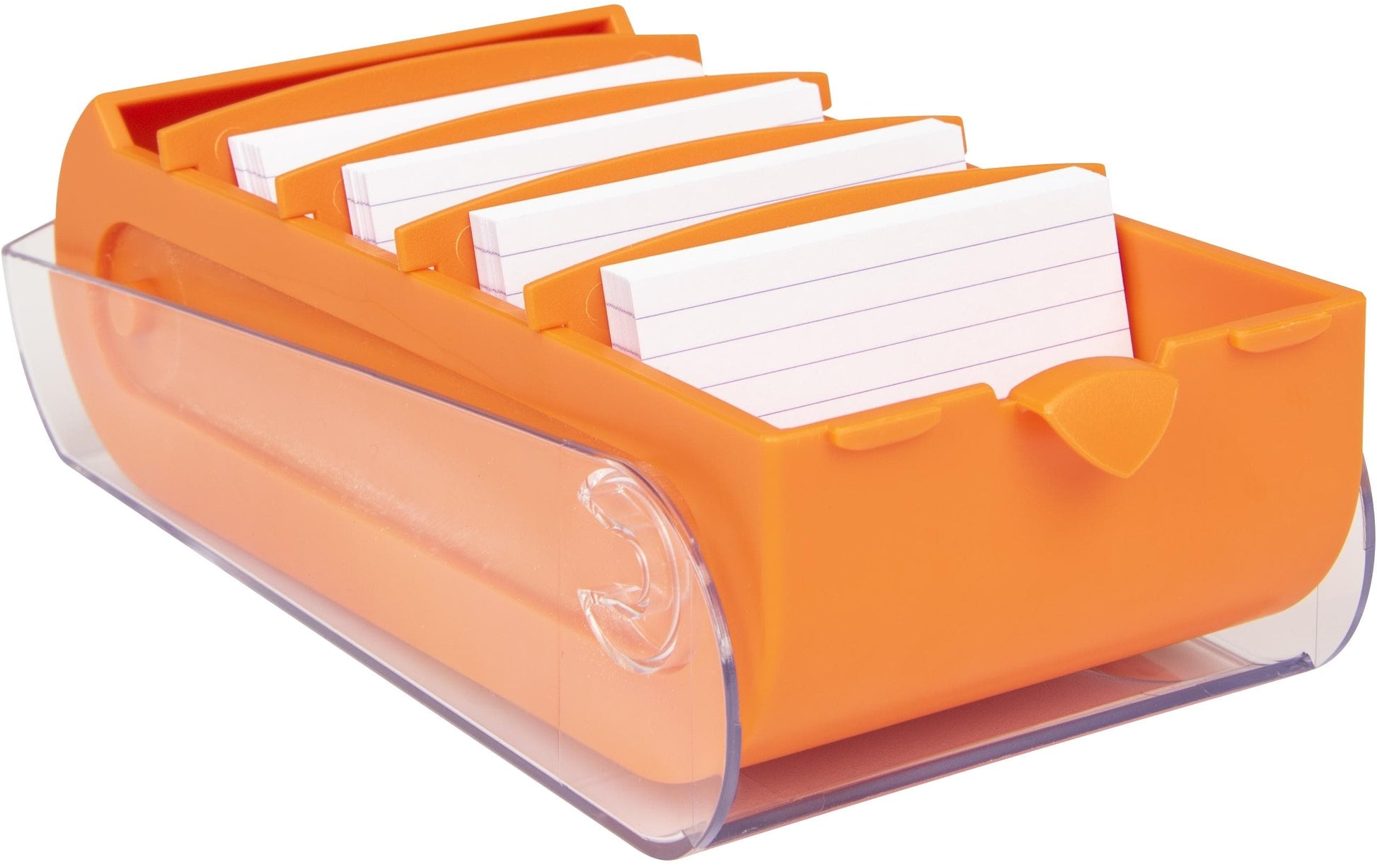 Biella Karteikasten Bunny – für A8 quer – mit Deckel, orange