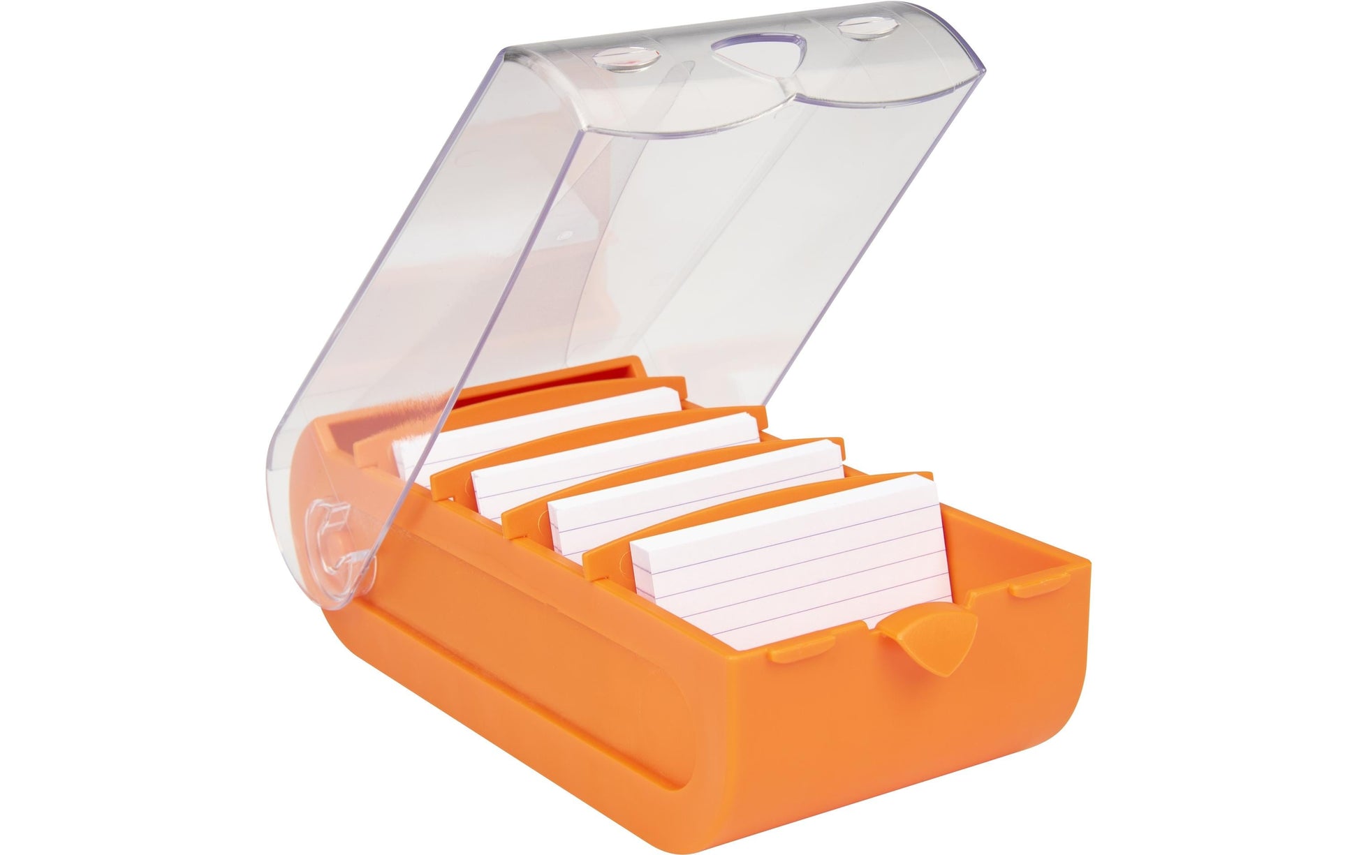 Biella Karteikasten Bunny – für A8 quer – mit Deckel, orange