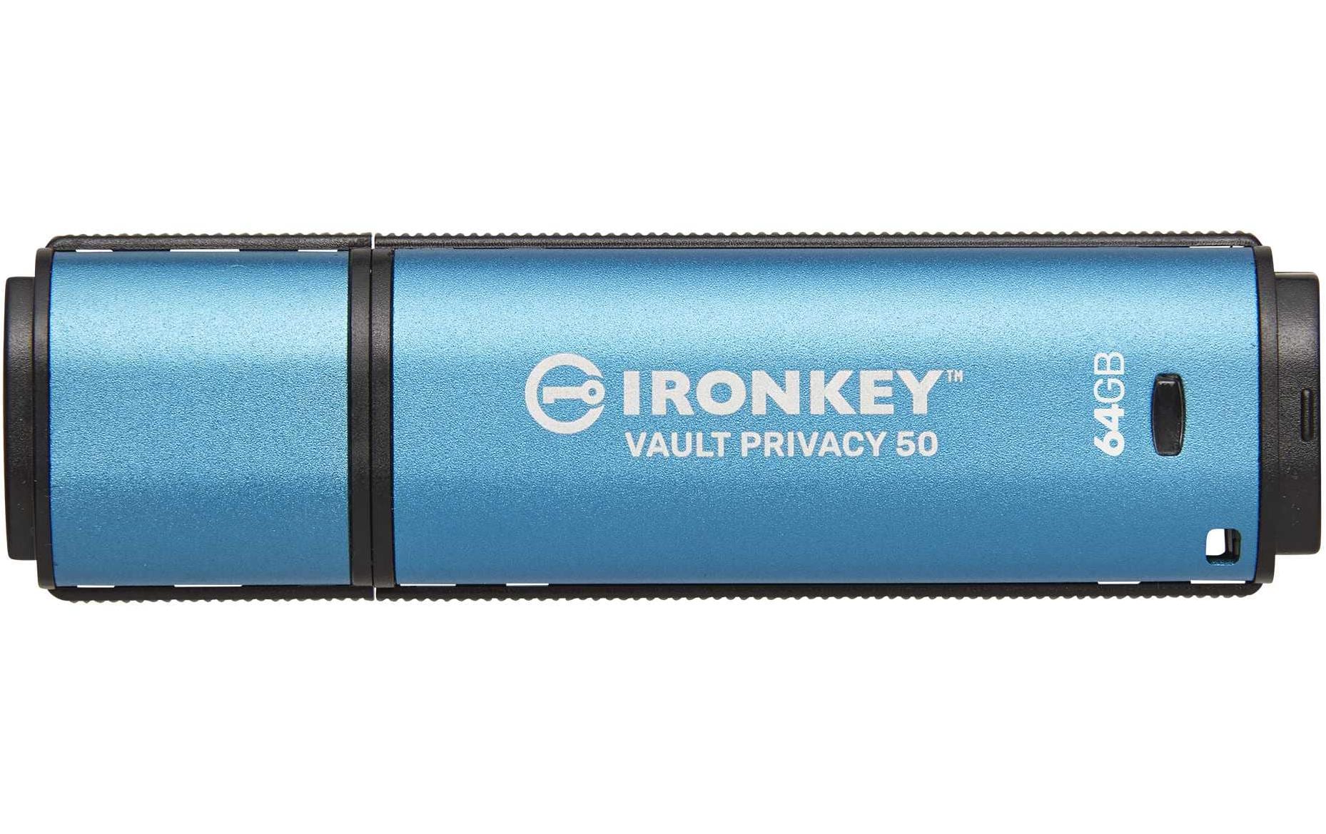 Kingston Technology Kingston IronKey Vault Privacy 50 USB-Stick – 64 GB, AES-256 Verschlüsselung, FIPS 197