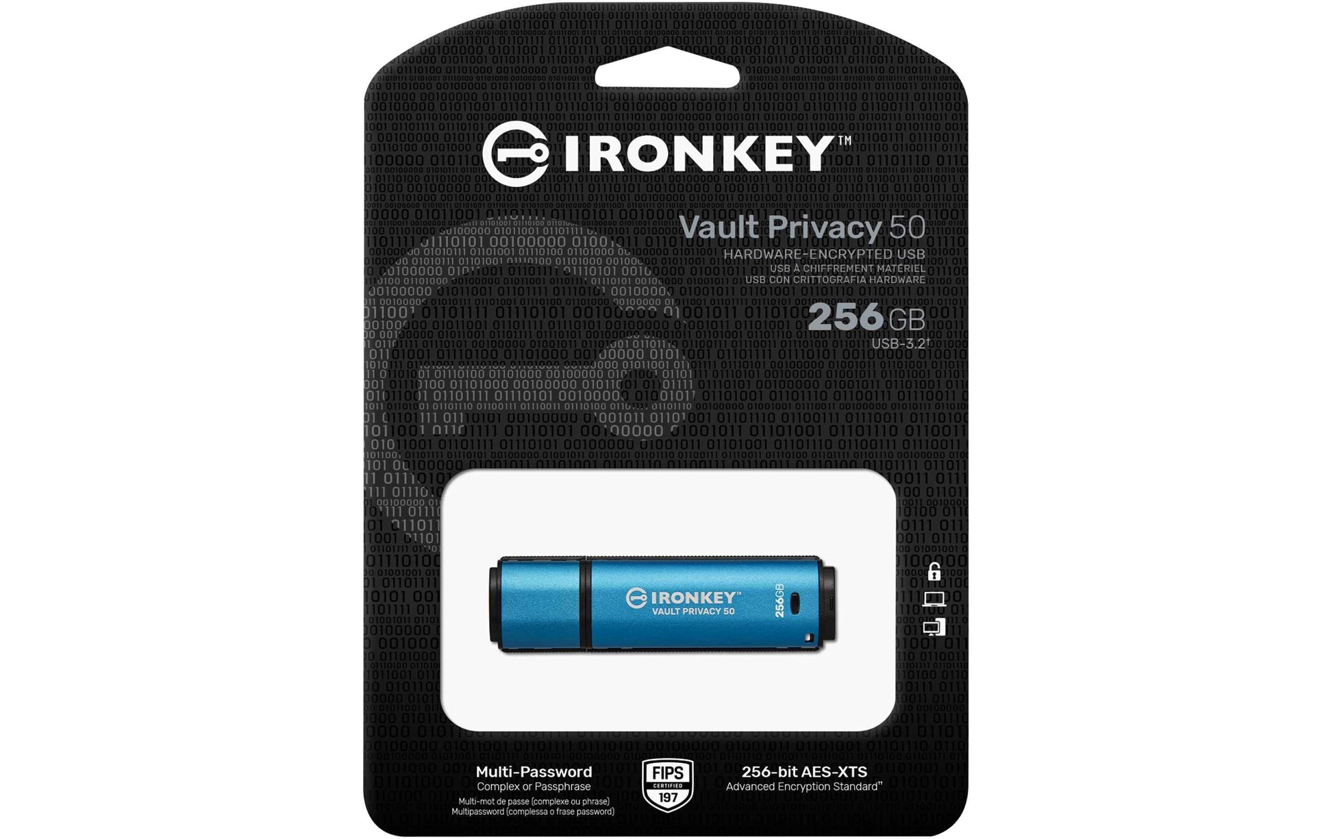 Kingston Technology Kingston IronKey Vault Privacy 50 USB-Stick – 512 GB, AES-256 Verschlüsselung, FIPS 197