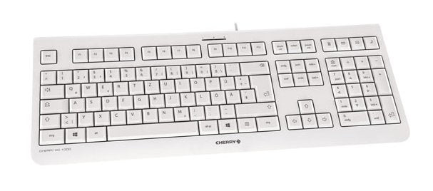 CHERRY KC 1000 – Tastatur, kabelgebunden (USB), ES-Layout (ES), Fullsize (mit Ziffernblock) – für Windows