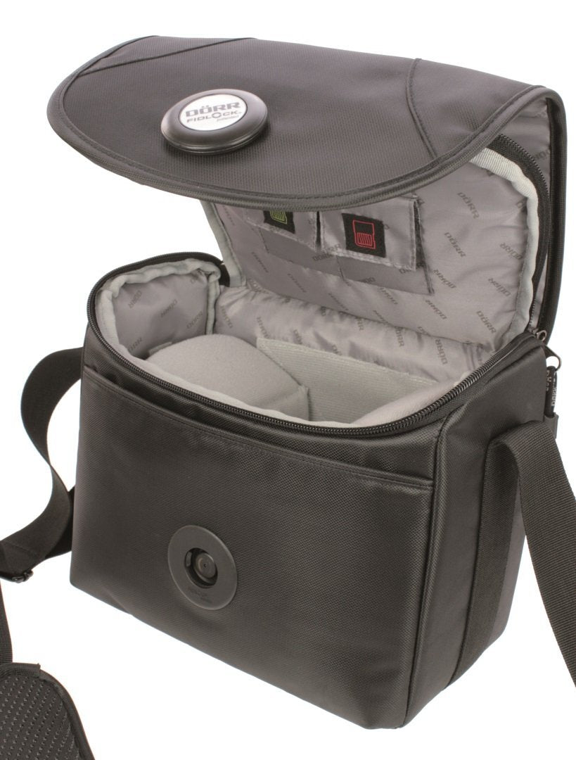 Dörr Fidlock kleine Kameratasche – Innen 220 × 115 × 180 mm, 4 Objektive, anpassbare Raumeinteilung – für DSLR