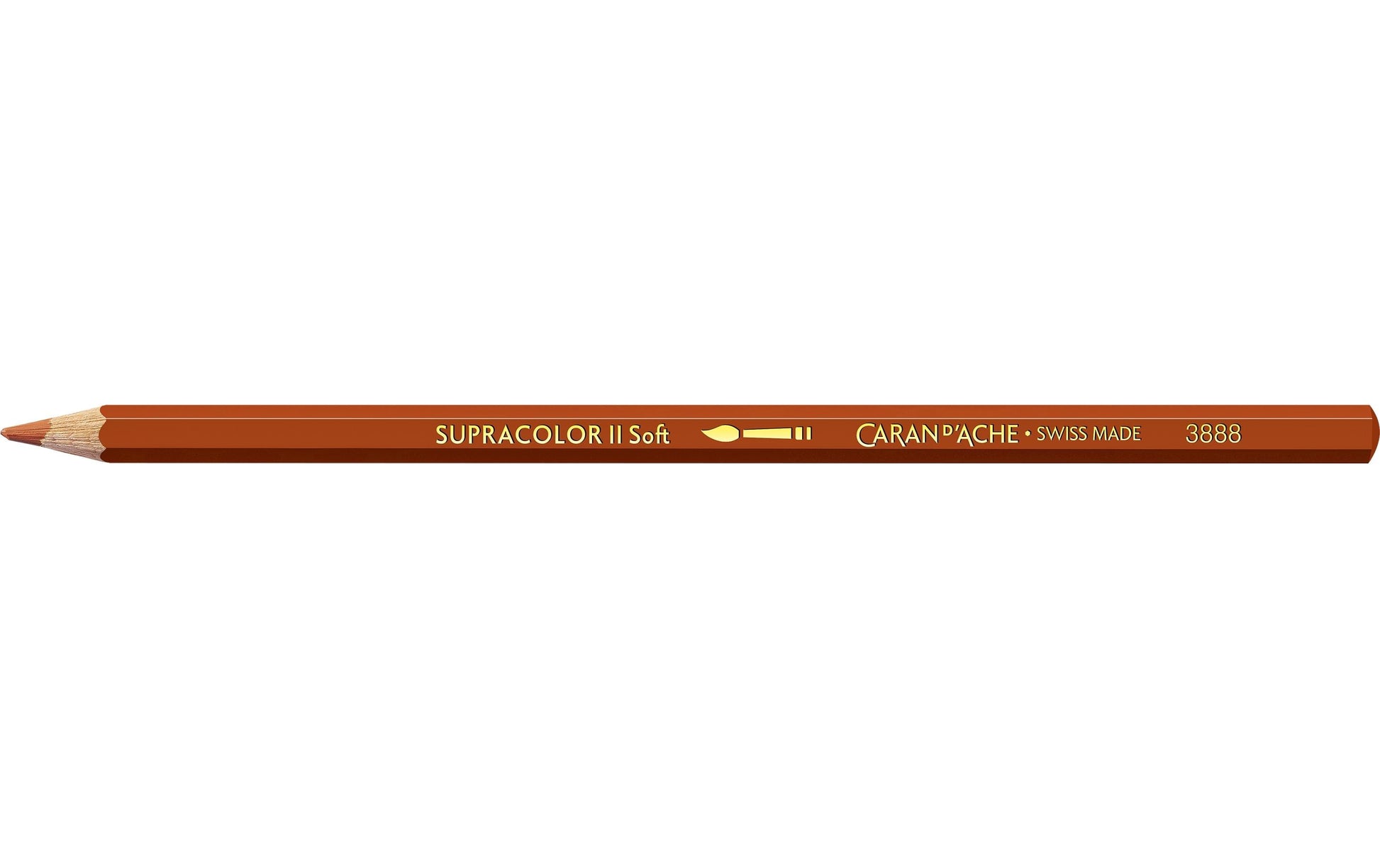 Caran d-Ache Caran d'Ache Aquarellfarbstift Supracolor Soft – rotbraun, im Metalletui, Ø 3,8 mm, FSC