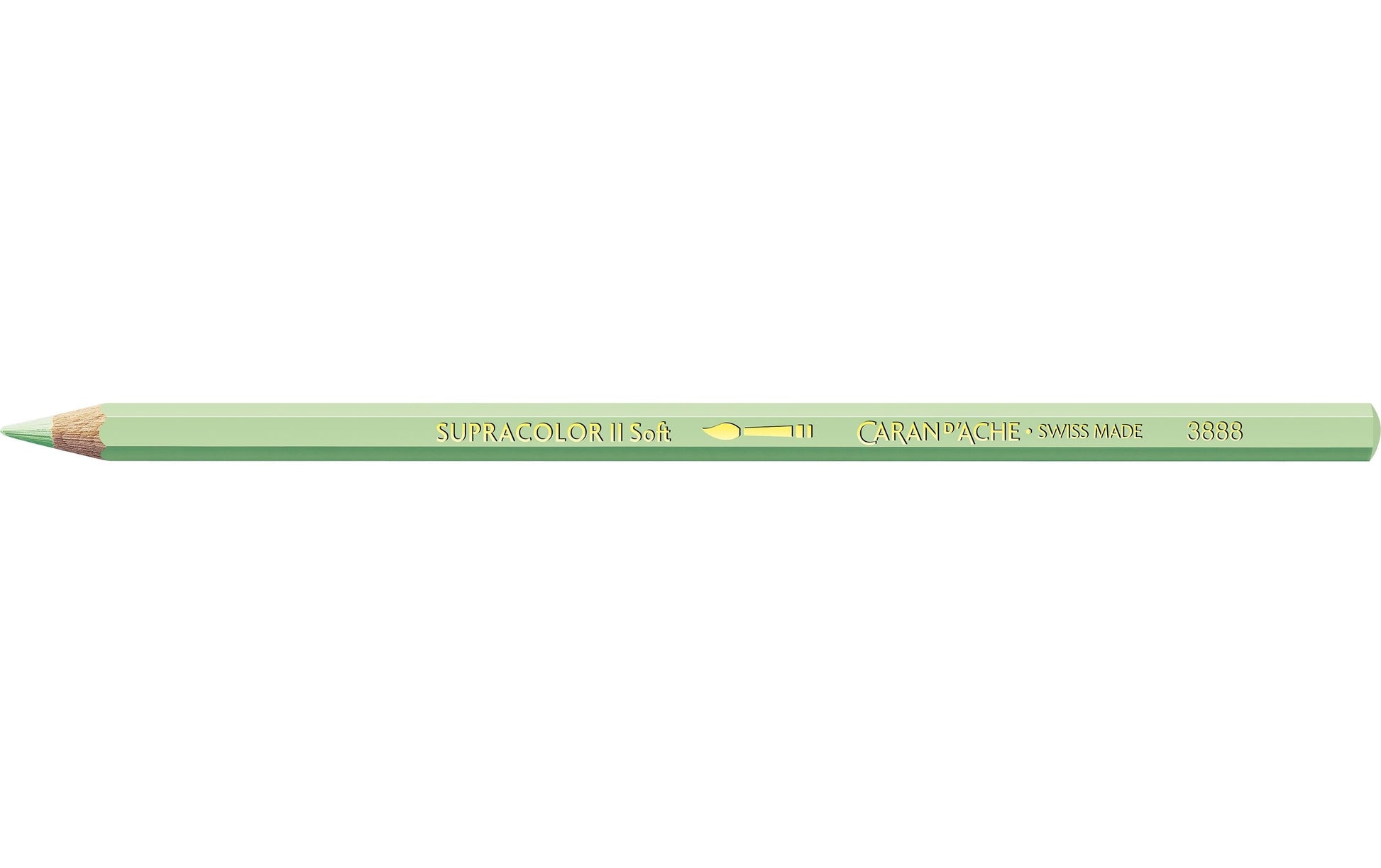 Caran d-Ache Caran d'Ache Aquarellfarbstift Supracolor Soft – Hellgrün, im Metalletui, Ø 3,8 mm, FSC