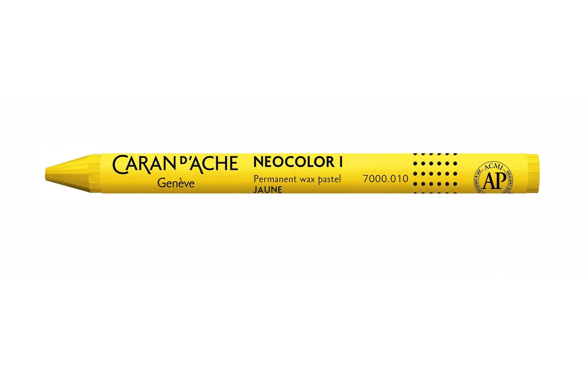 Caran d-Ache Caran d'Ache Neocolor Wachspastellkreide – gelb, Ø 9 × 100 mm, wasserfest, lichtbeständig