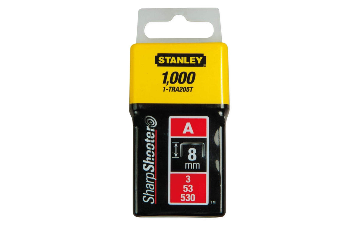 Stanley Bostitch Heftklammern – Typ 53, 8 mm, 1’000 Stück, Stahl – für TR45, TR151YL, TR150L