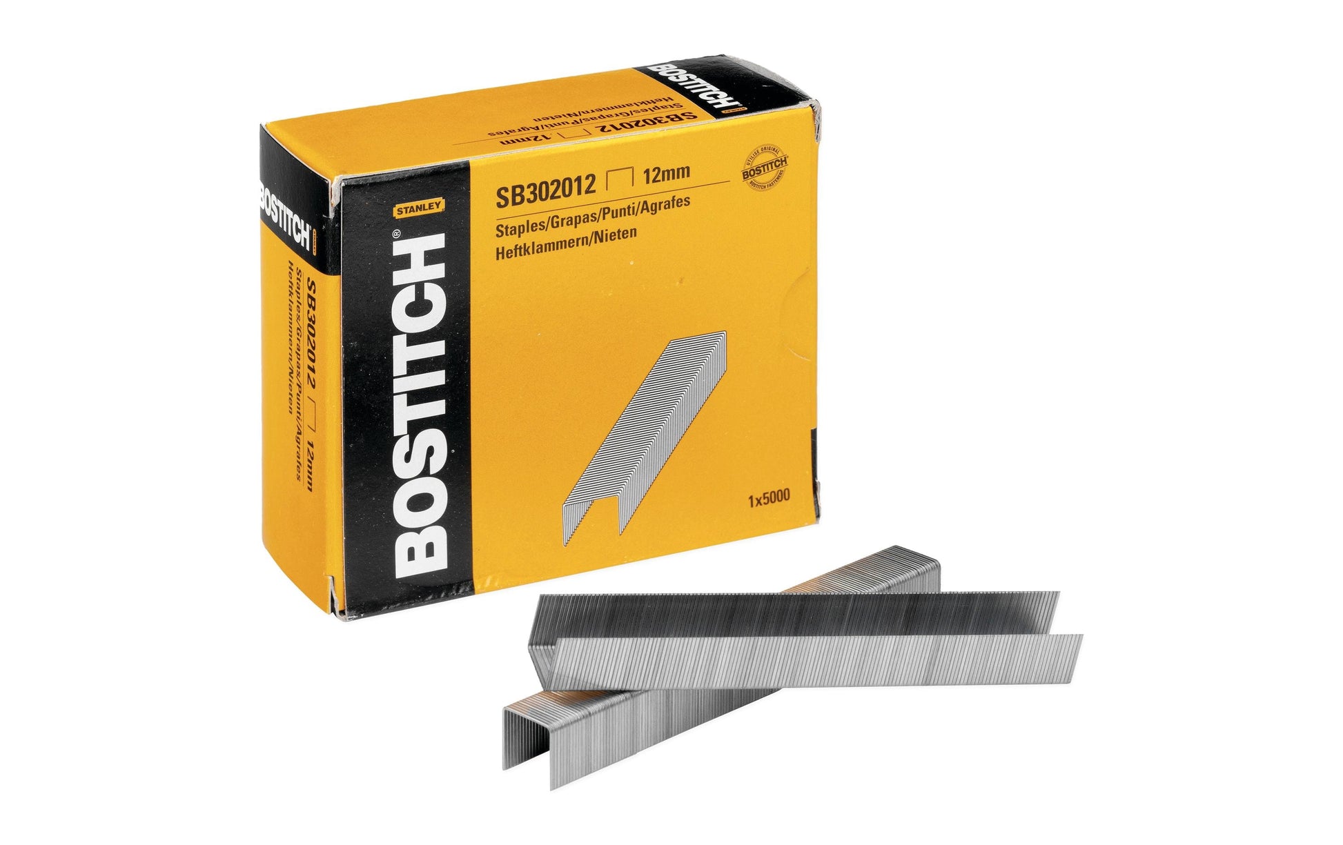 Bostitch Heftklammern – für Bostitch TG-A, TG-A KIT, T3020 – 12 mm – Metall, silber – 5000 Stk.
