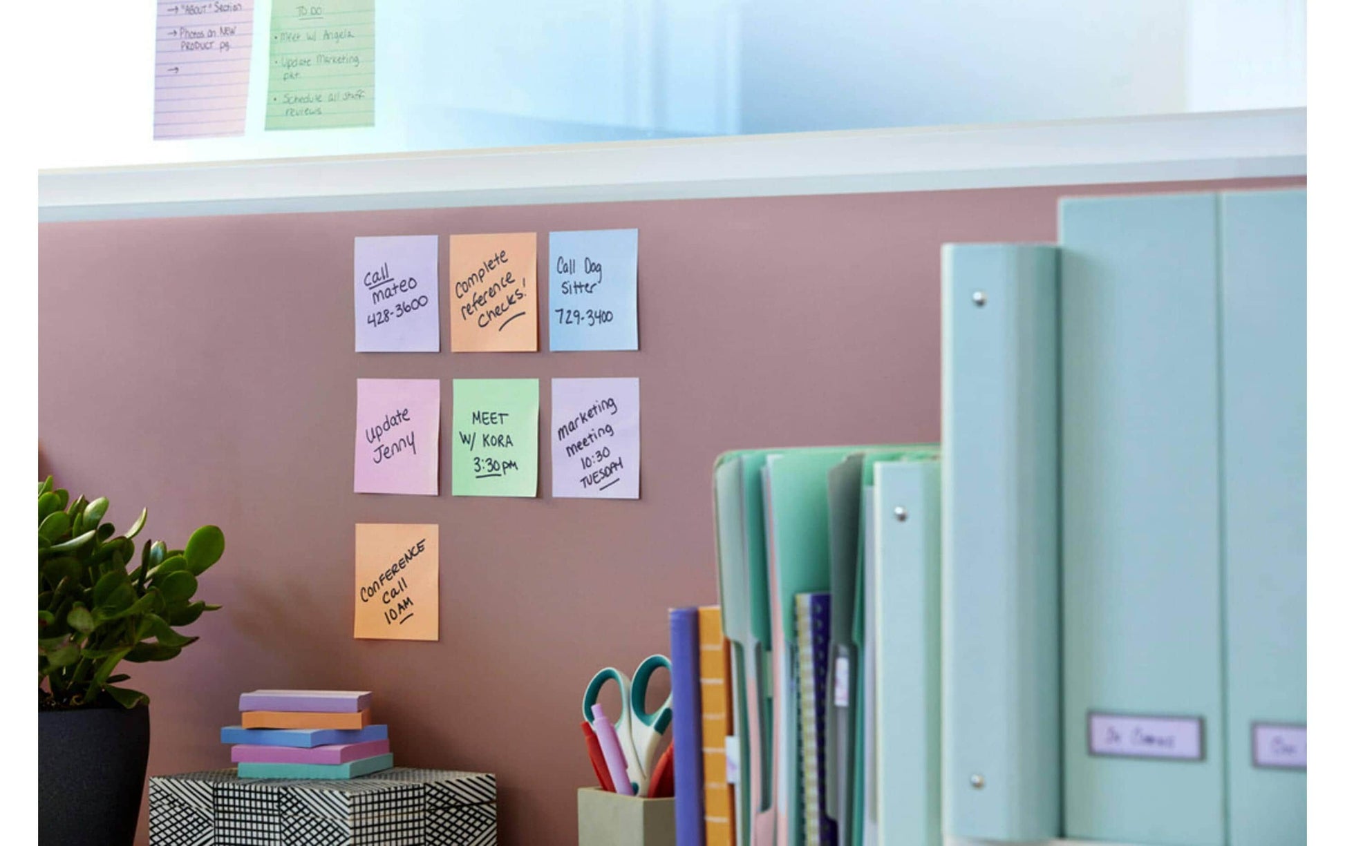 Post-it Super Sticky Haftnotizen – 76×76 mm – sortiert (rosa, flieder, mint), 6×90 Blatt, Z-Faltung, PEFC