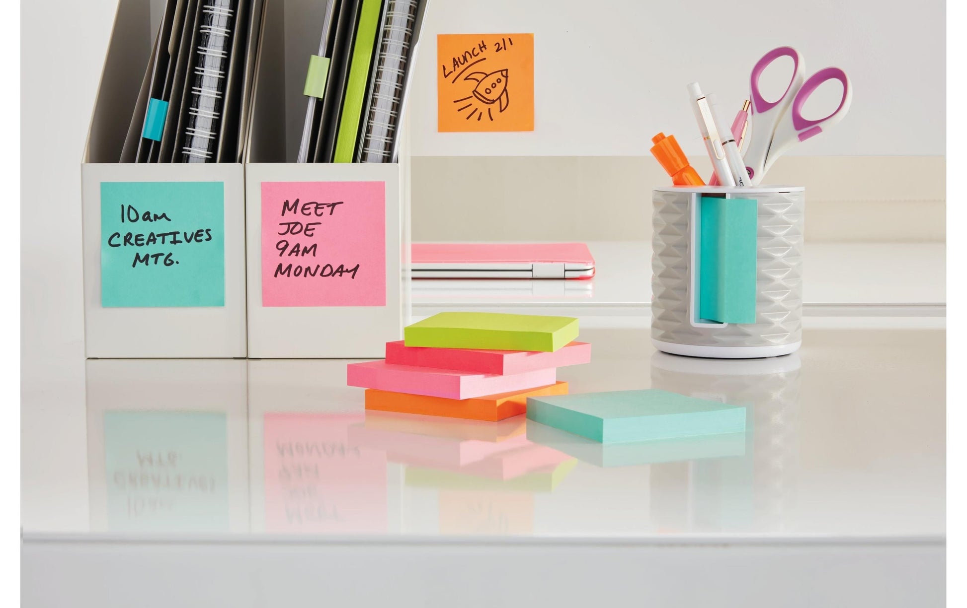 Post-it Haftnotizen – 127×76 mm – sortiert, 6×100 Blatt, PEFC