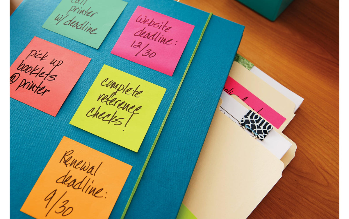 3M Post-it Poptimistic Haftnotizen – 76 × 76 mm – sortiert, 100 Blatt/Block, 6er-Pack
