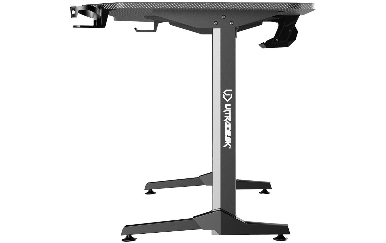 Ultradesk Rollbarer Computertisch, 1'750×750×760 mm, bis 100 kg, LED-RGB, schwarz/rosa