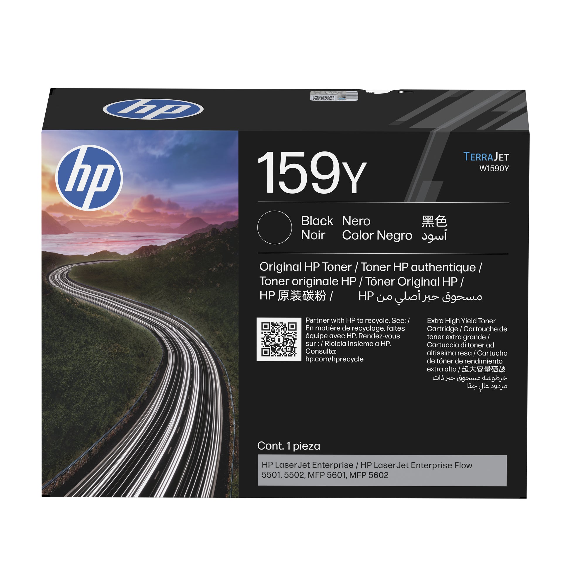 HP 159Y (W1590Y) Schwarzer Toner – Original – 26'000 Seiten – für HP LaserJet Enterprise 5501/5502/MFP 5601 und andere