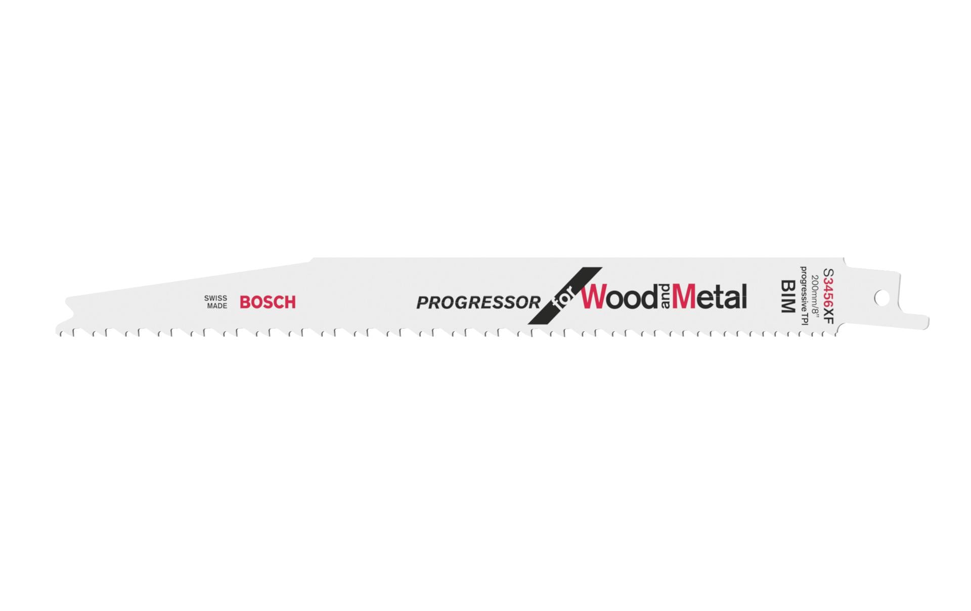 Bosch Professional – Säbelsägeblatt, Progressor Wood and Metal, S 3456 XF, 200 mm, 100 Stk.
