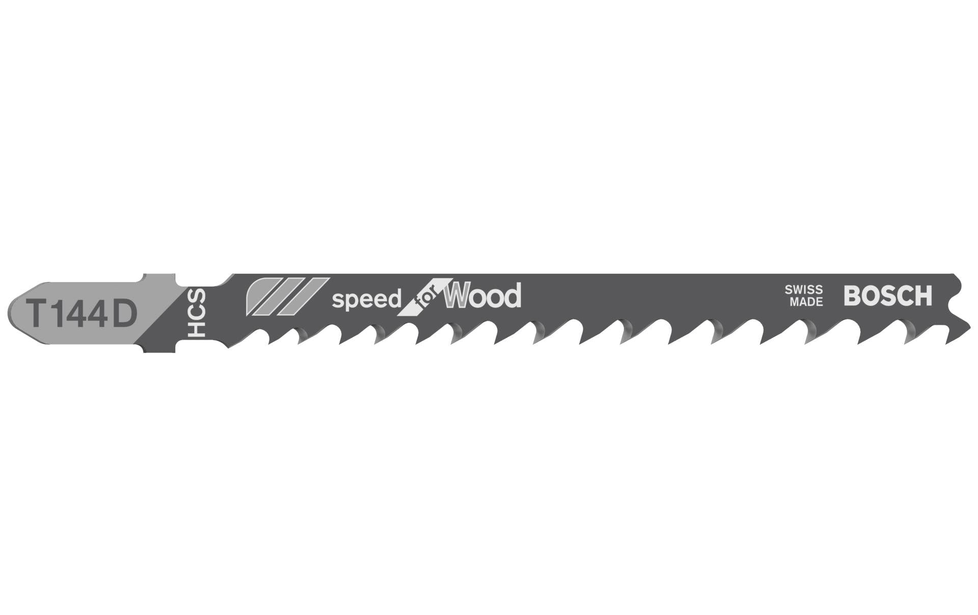 Bosch Professionelles Stichsägeblatt 100 mm HCS – 25 Stk – variabler Klingenzahnabstand 4–5,2 mm – für Holz