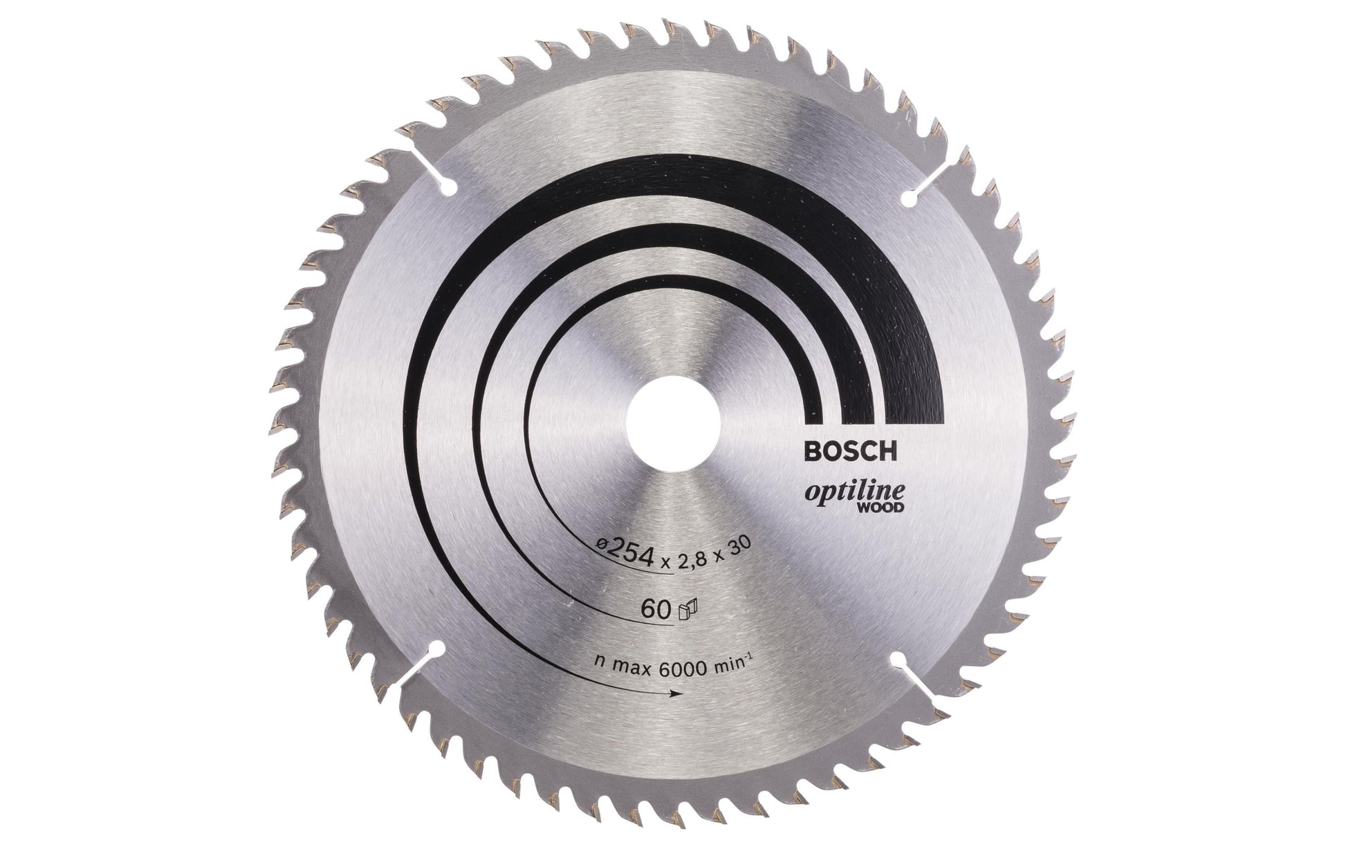 Bosch Professional – Kreissägeblatt, Optiline Wood, 2608640444, 254 × 30 × 2,8 mm