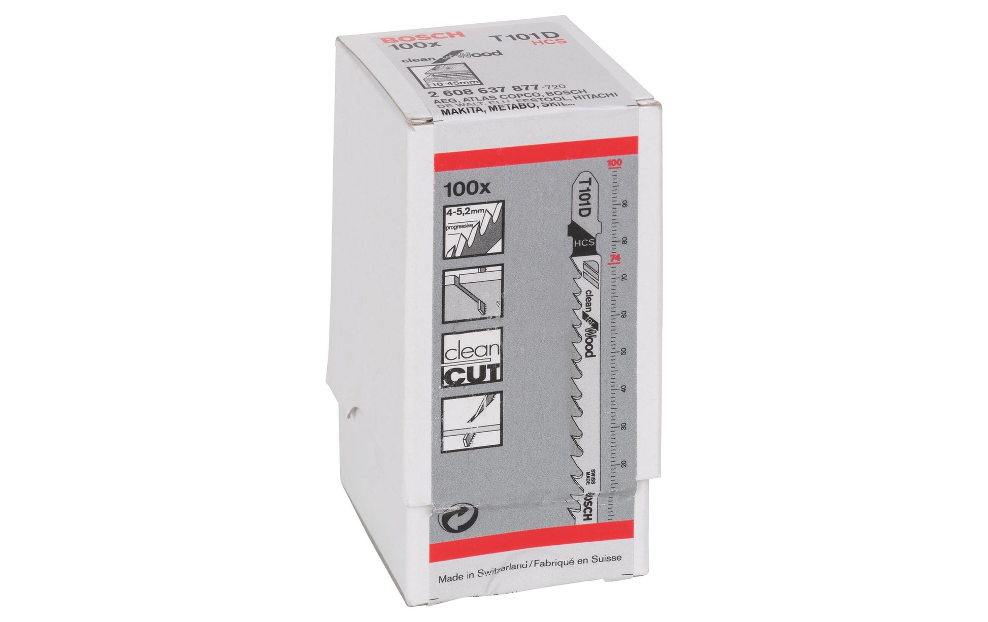 Bosch Professional – Stichsägeblatt, T 101 D, 100 mm, 100 Stk.