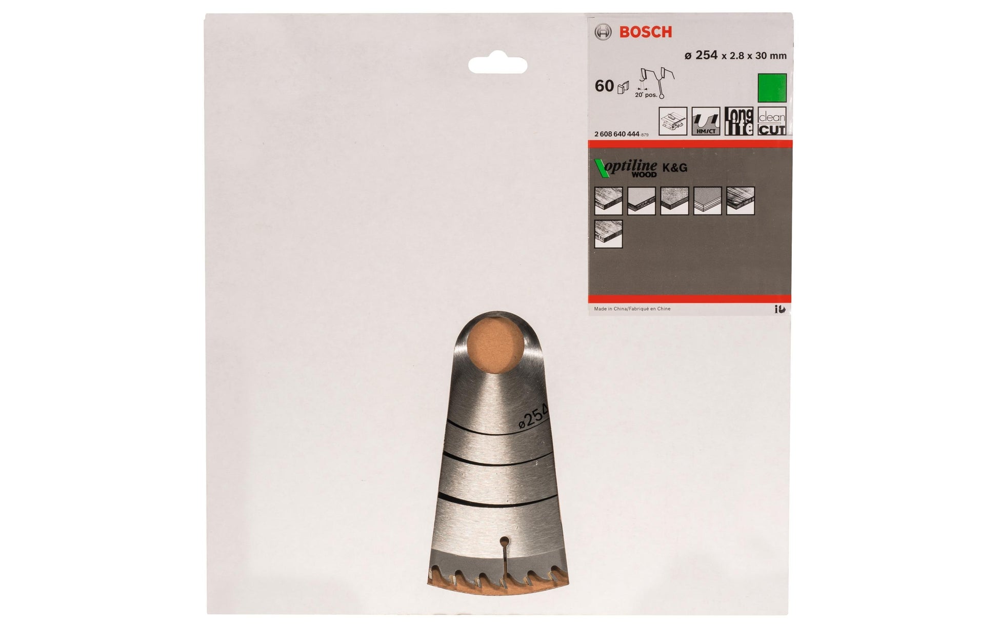 Bosch Professional – Kreissägeblatt, Optiline Wood, 2608640444, 254 × 30 × 2,8 mm