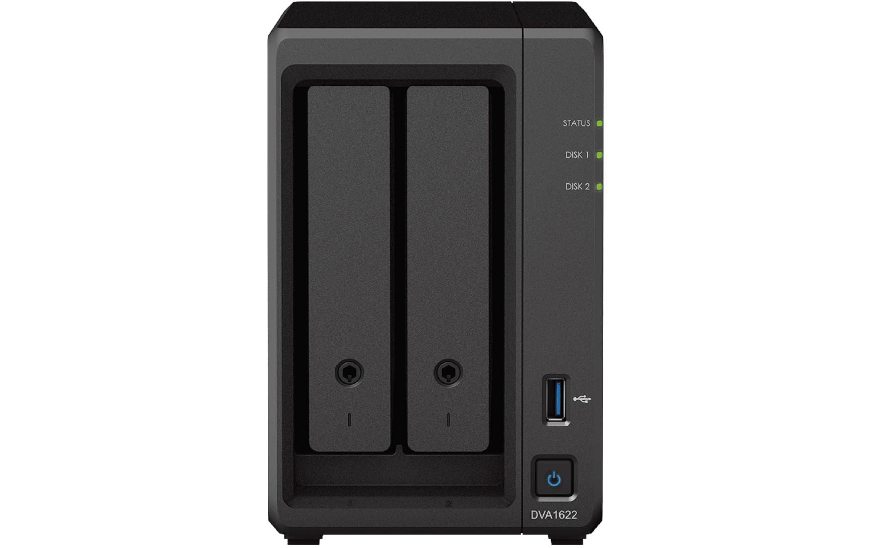 Synology DVA1622 Deep Learning NVR – 2-Bay, 6 GB DDR4, Celeron J4125