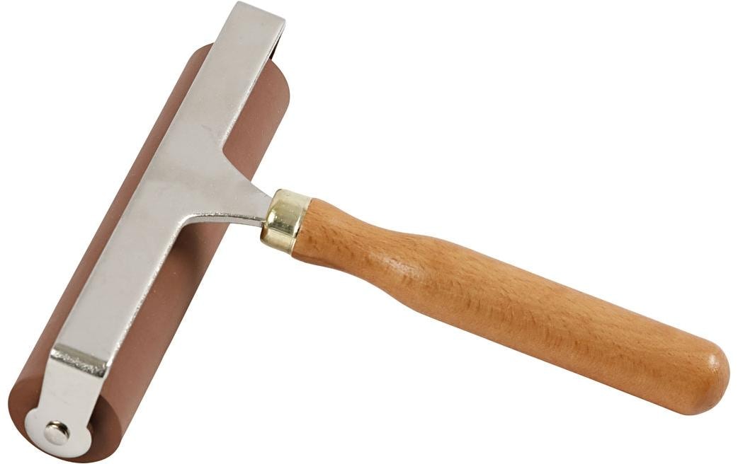 Creativ Company Linolwalze – Breite 147 mm, Kunststoff, Braun, Metallisch, 1 Stück, Ohne Motiv