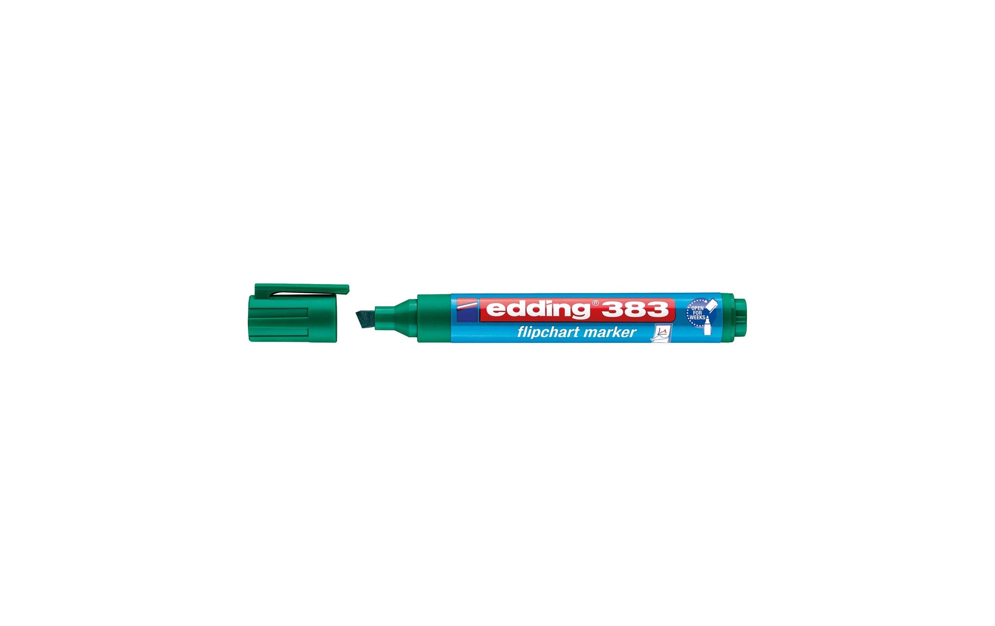 Edding Flipchart-Marker 383 – Keilspitze 1-5 mm – Grün – Nachfüllbar