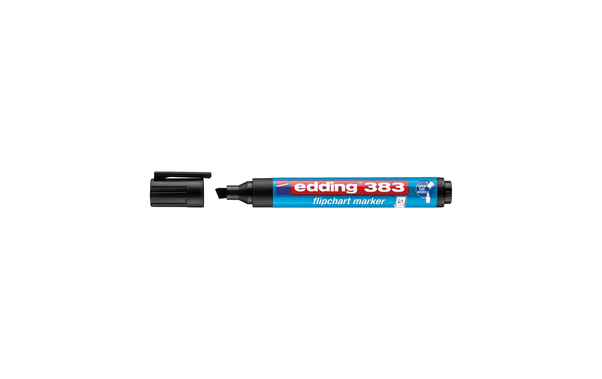Edding Flipchart-Marker 383 – Keilspitze 1-5 mm – Schwarz – Nachfüllbar