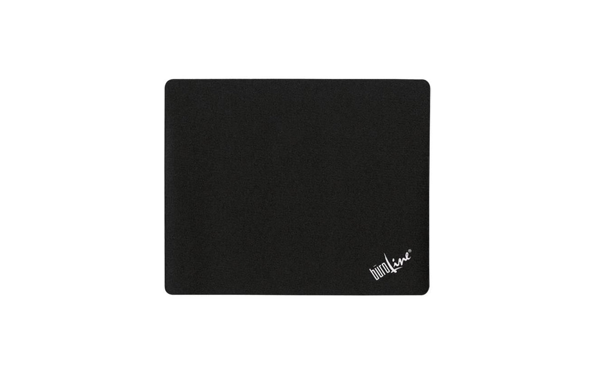 Buroline 663383 Mausmatte – Anti-Rutsch-Basis, Schwarz, 219 × 180 × 2 mm