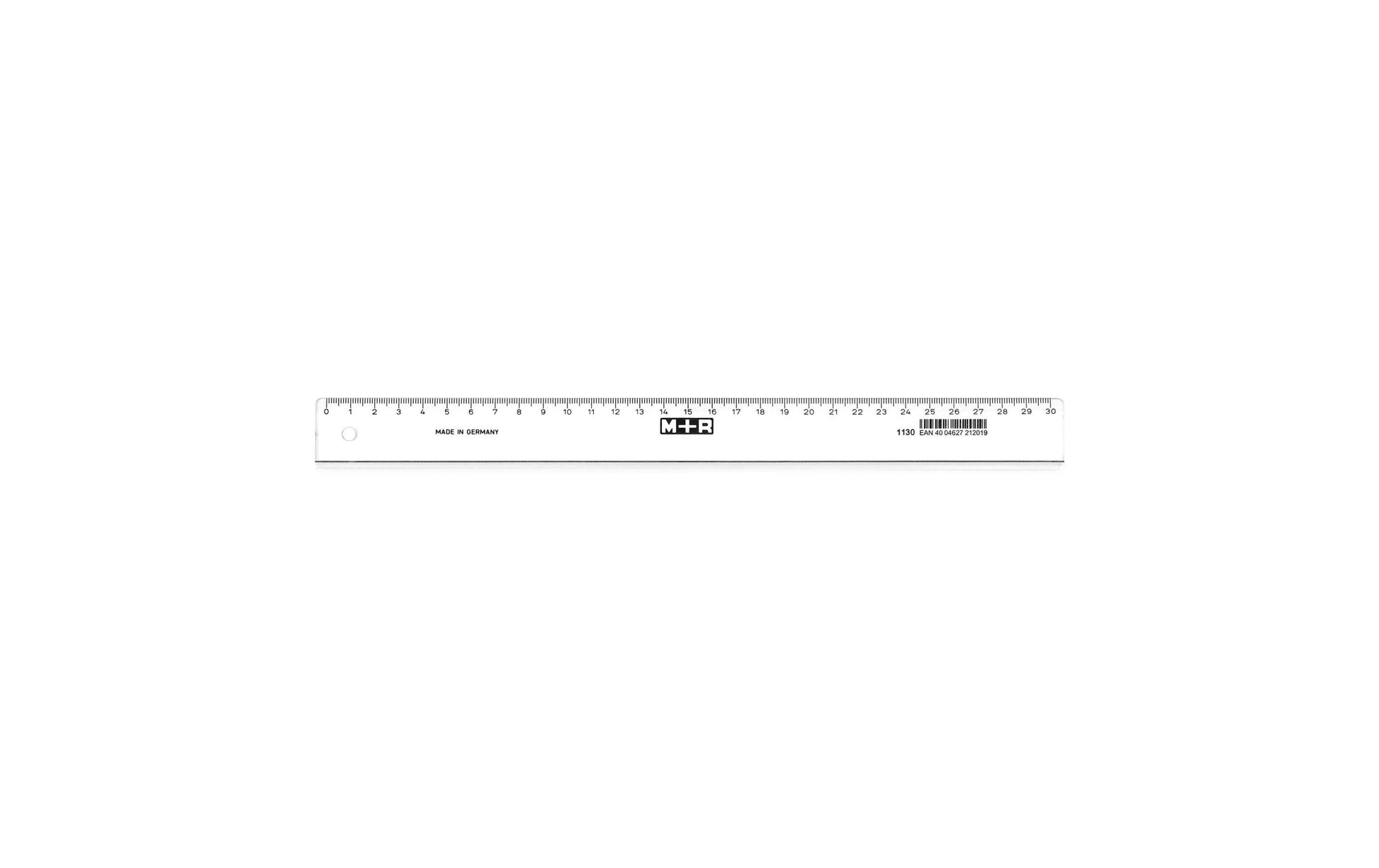 M+R Lineal – Kunststoff – 30 cm – Transparent – 20er-Pack