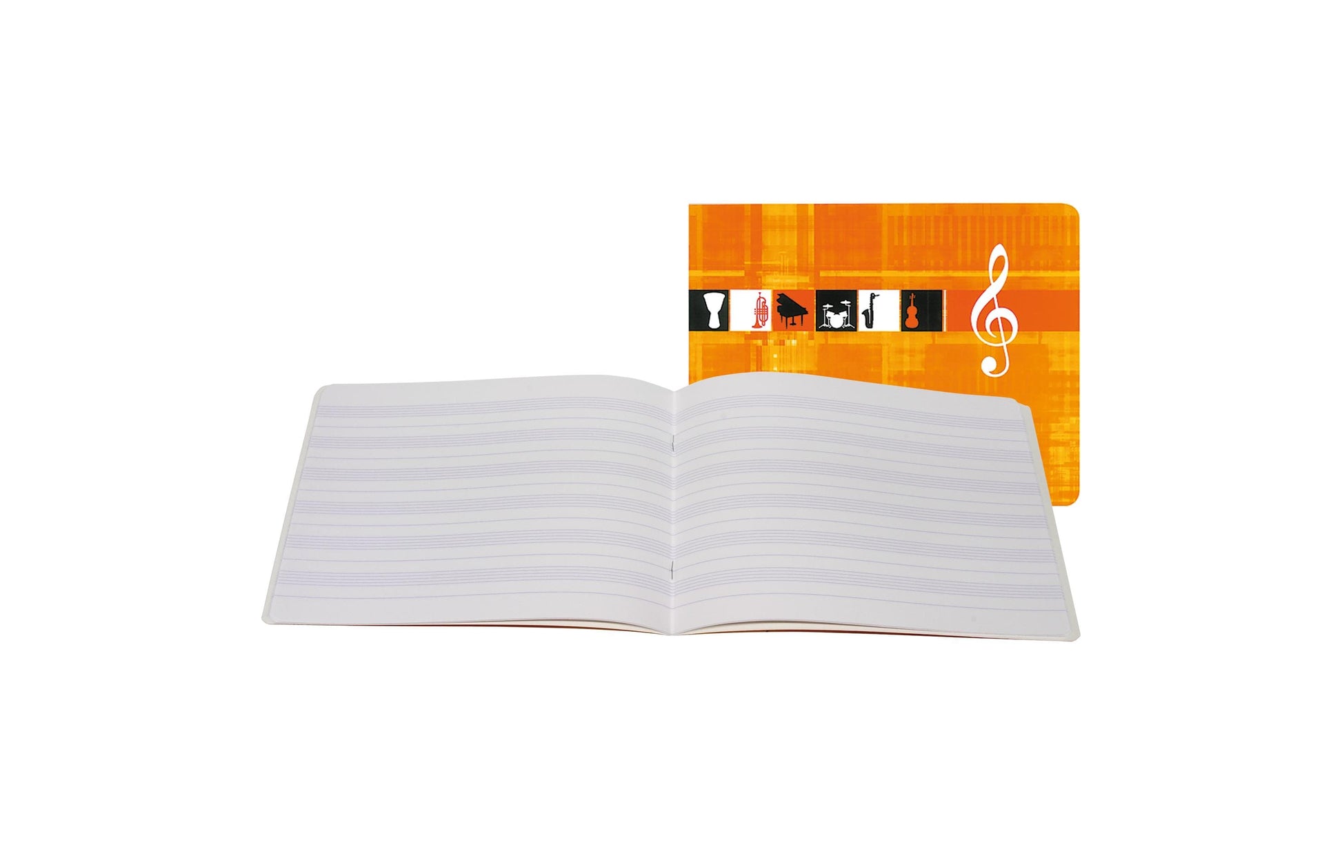 Clairefontaine Notenheft, 175 × 220 mm, kariert 5 mm, Klammerheftung, Karton, 56 Seiten, 90 g/m² – sortiert