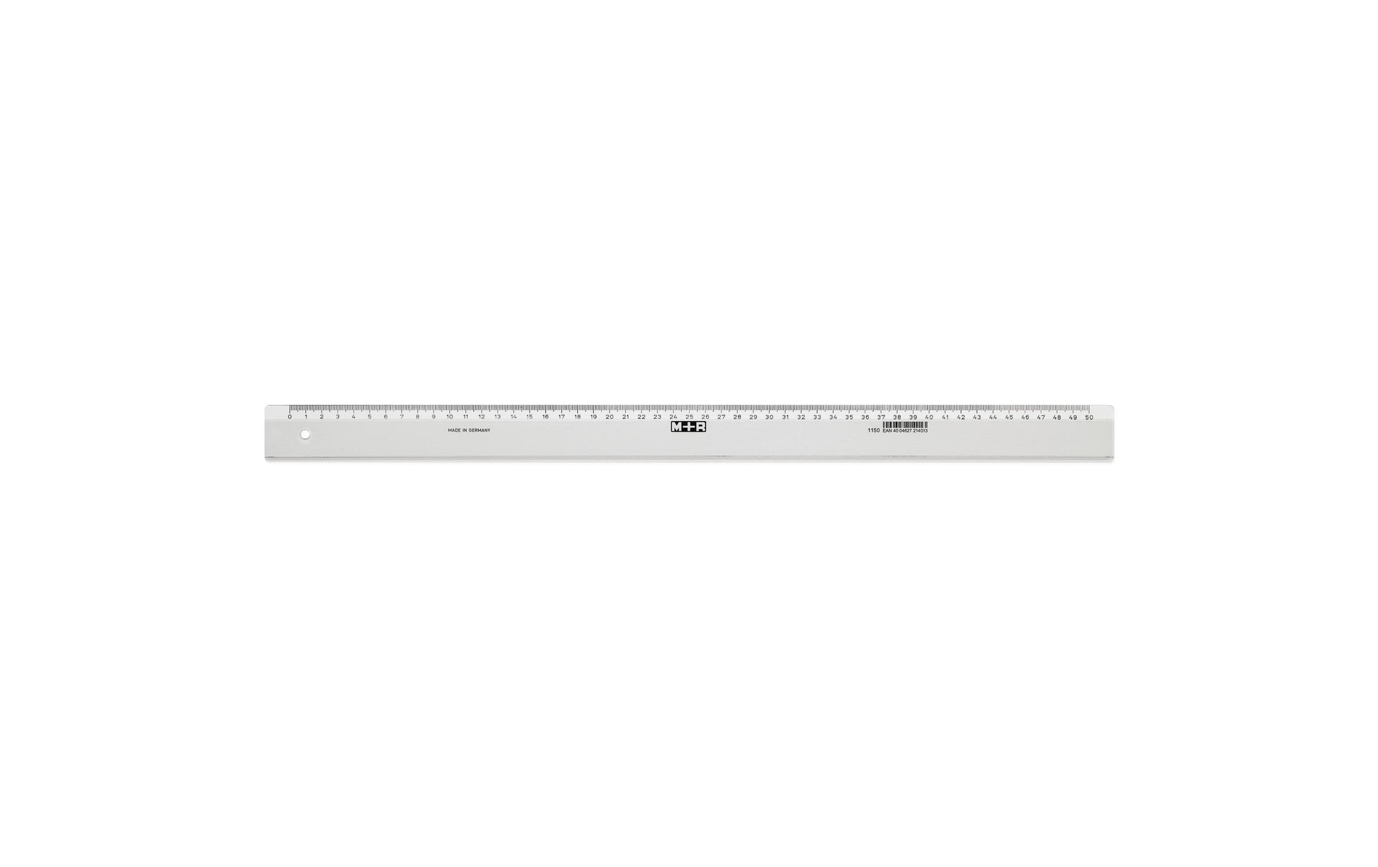 Möbius+Ruppert Lineal – Kunststoff – 50 cm – Tuschekante – Transparent
