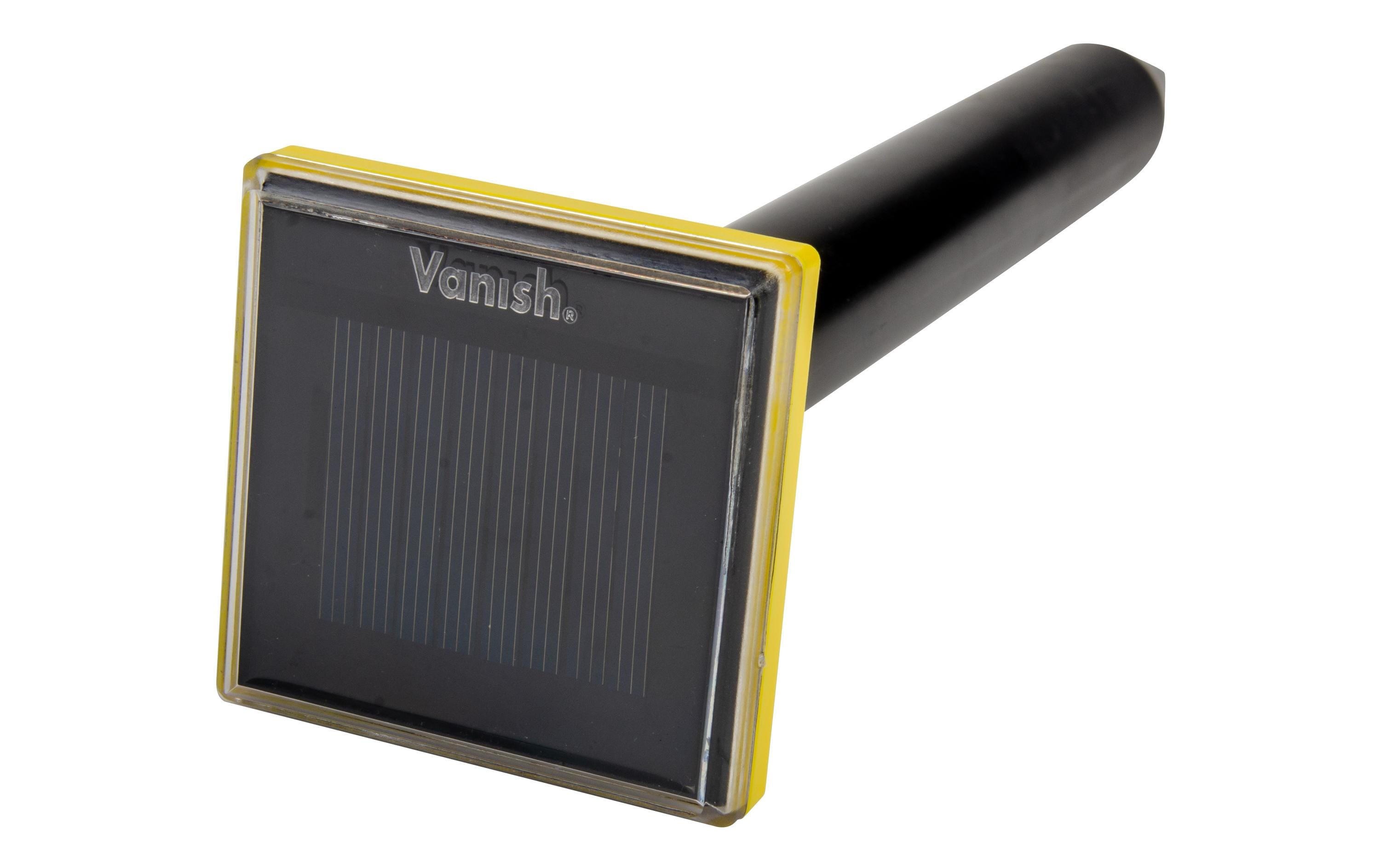 Vanishtm Vanish MVT-2 Solar Maulwurfvertreiber – Schwarz – für Maulwürfe und Mäuse