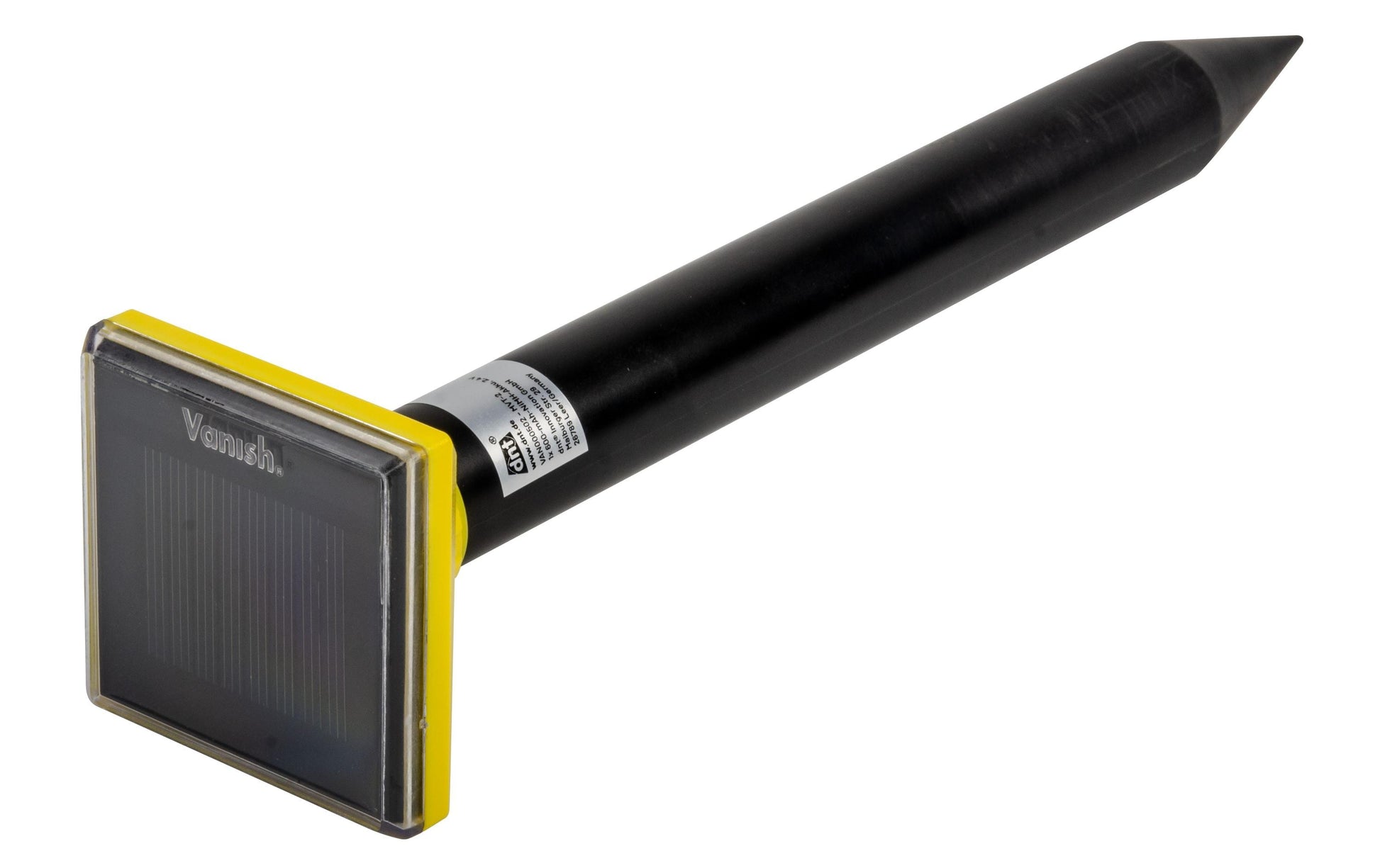 Vanishtm Vanish MVT-2 Solar Maulwurfvertreiber – Schwarz – für Maulwürfe und Mäuse