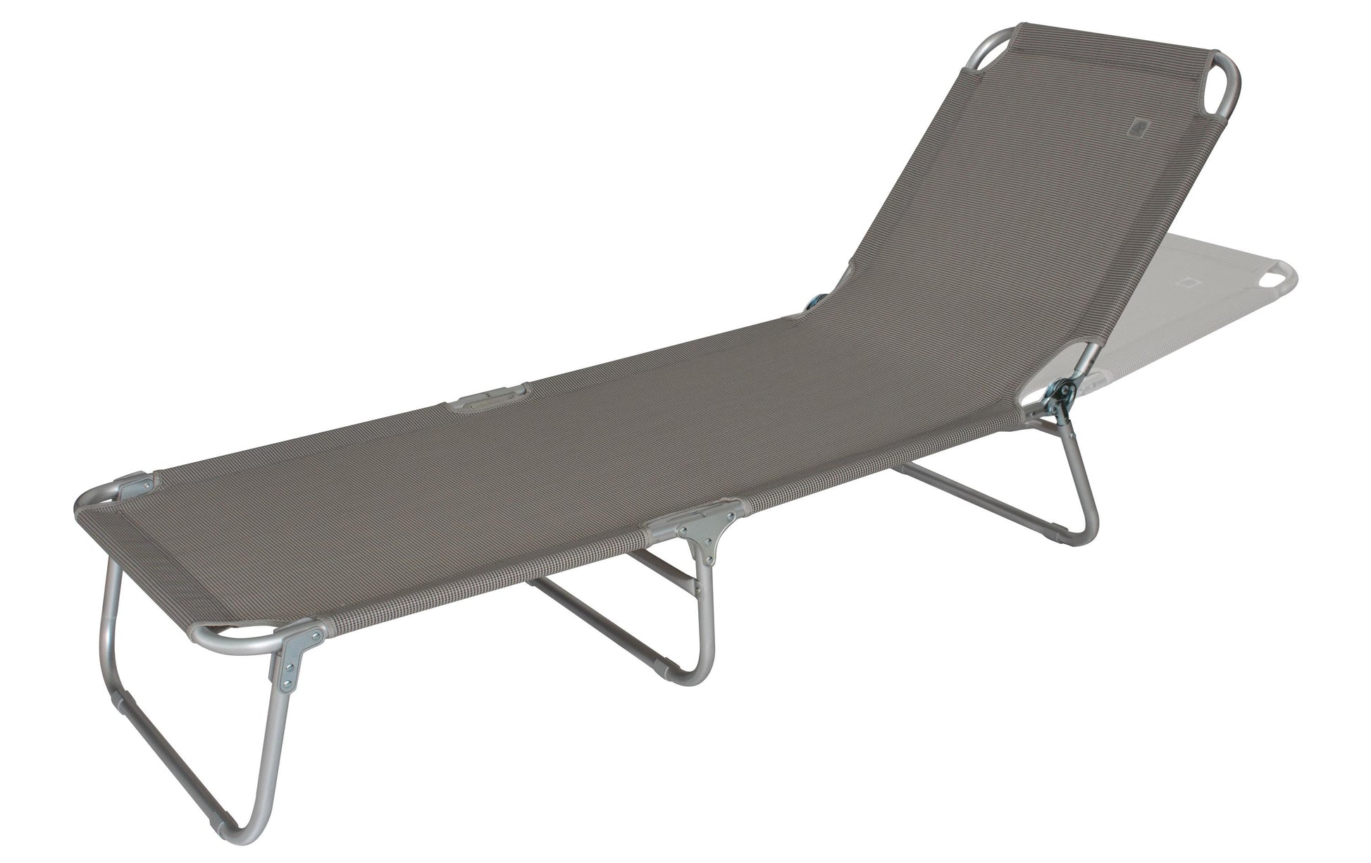 Eurotrail Liegestuhl, 190 × 60 × 28 cm, 120 kg – Grau, Polyester