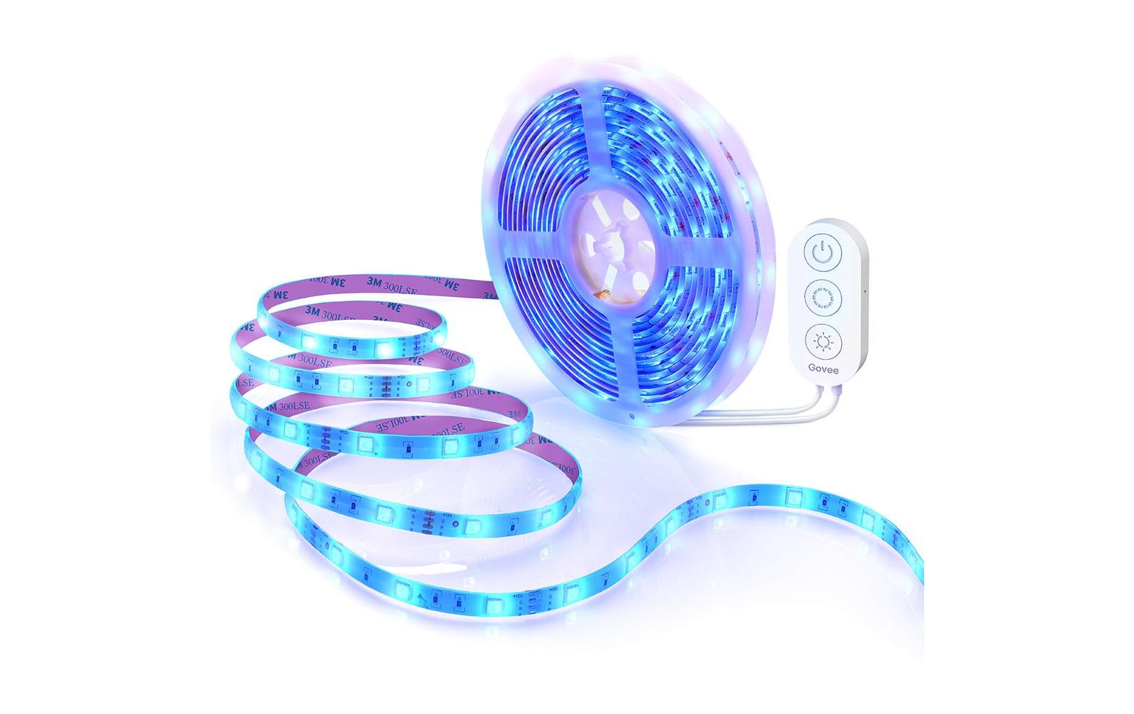 Govee LED-Strip – 10 m, RGB, WiFi/BT, für Govee Home App, weiss