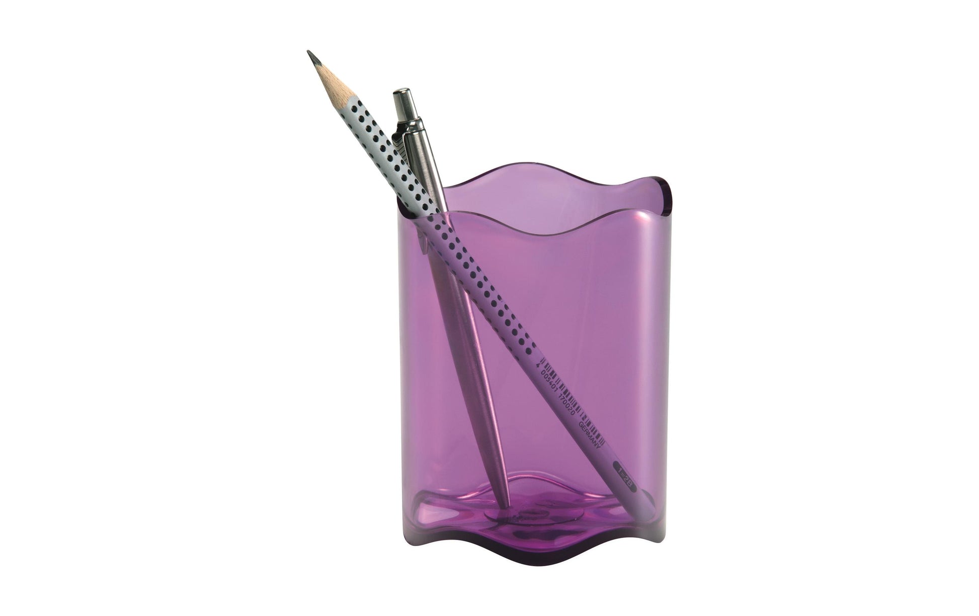 Durable Stiftehalter – 1 Fach, violett, transparent, Ø 80 × H 102 mm, 1 Stück