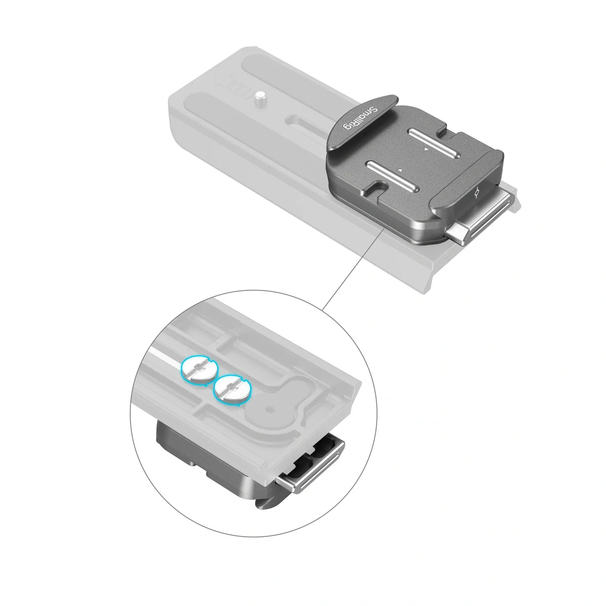 SmallRig HawkLock H38 Montageplatte – Arca-Swiss-kompatibel – Aluminium, 54,6 × 23 × 41 mm, 88 g