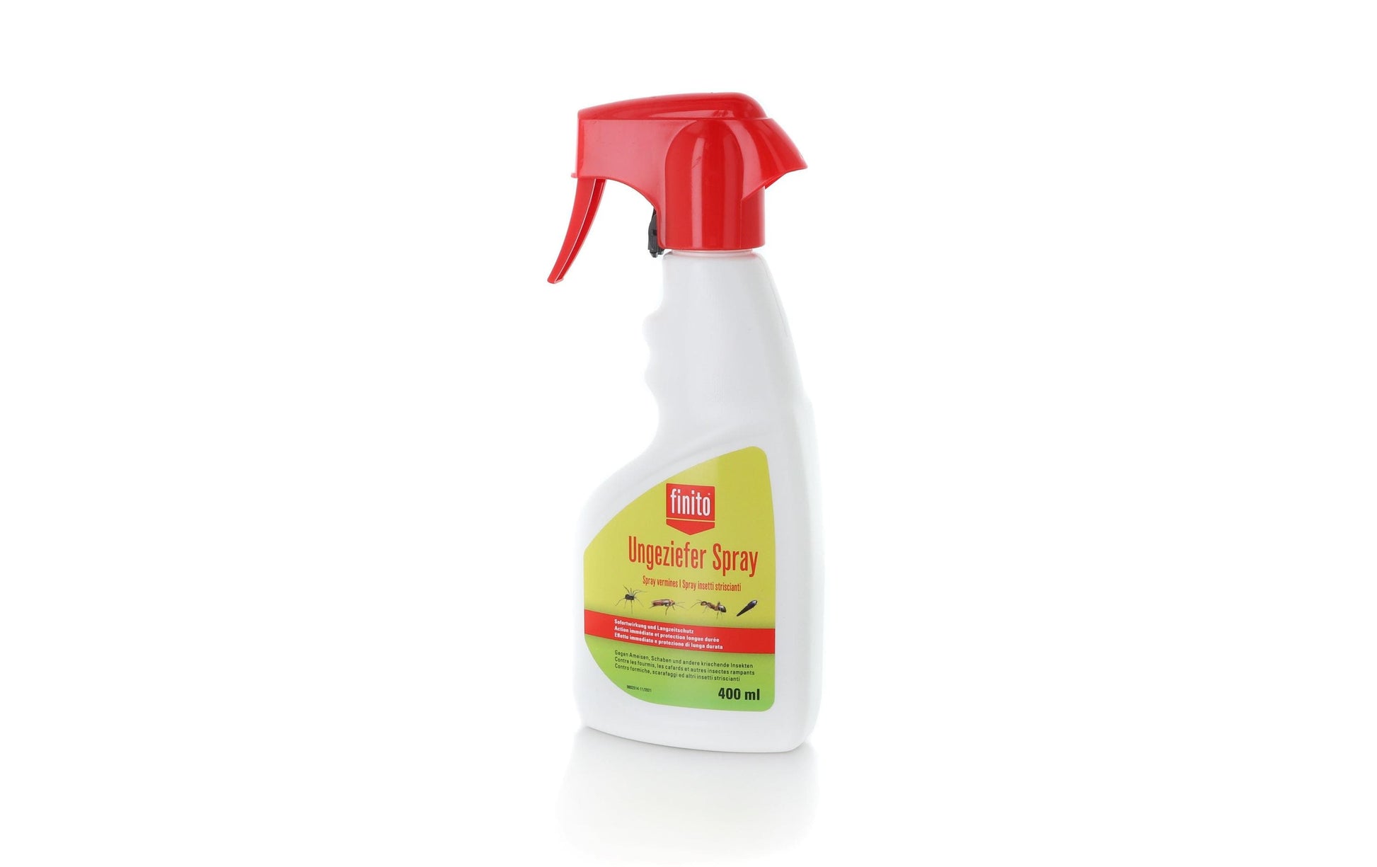 finito Insektenspray – 400 ml – weiss – für Spinnen, Schaben, Fluginsekten