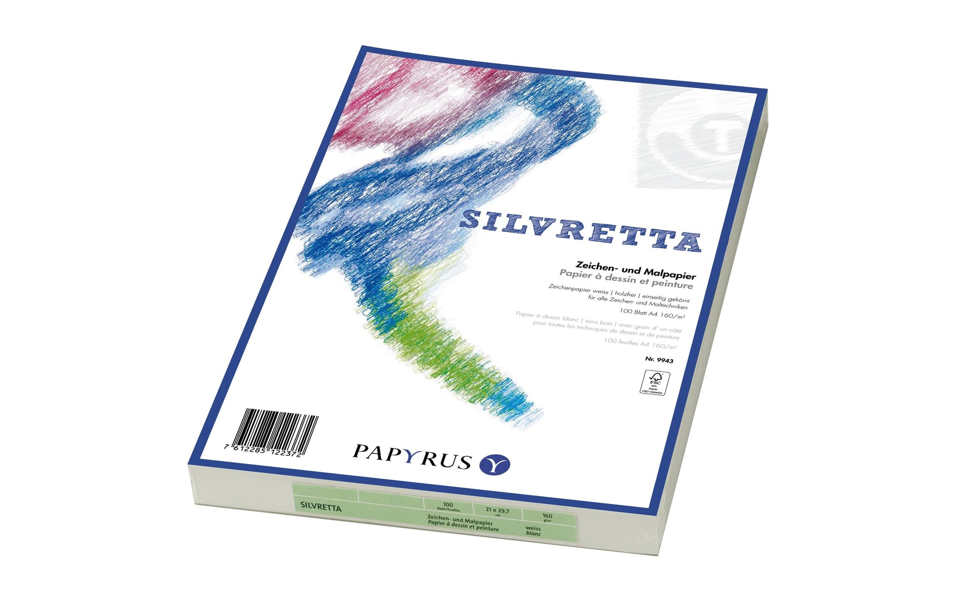 Papyrus Zeichenpapier, Papier, 29,7 × 42 cm, Weiss, 100 Blatt