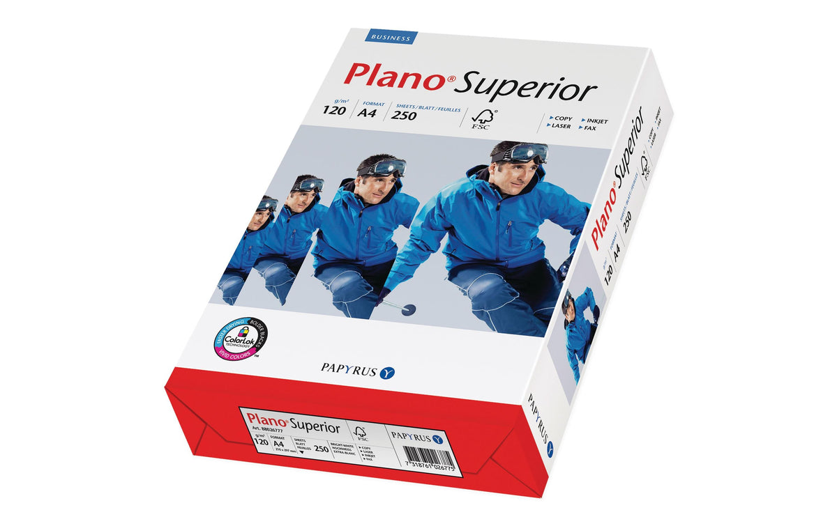 Papyrus Plano Kopierpapier matt hochweiss – A4, 120 g/m², 250 Blatt