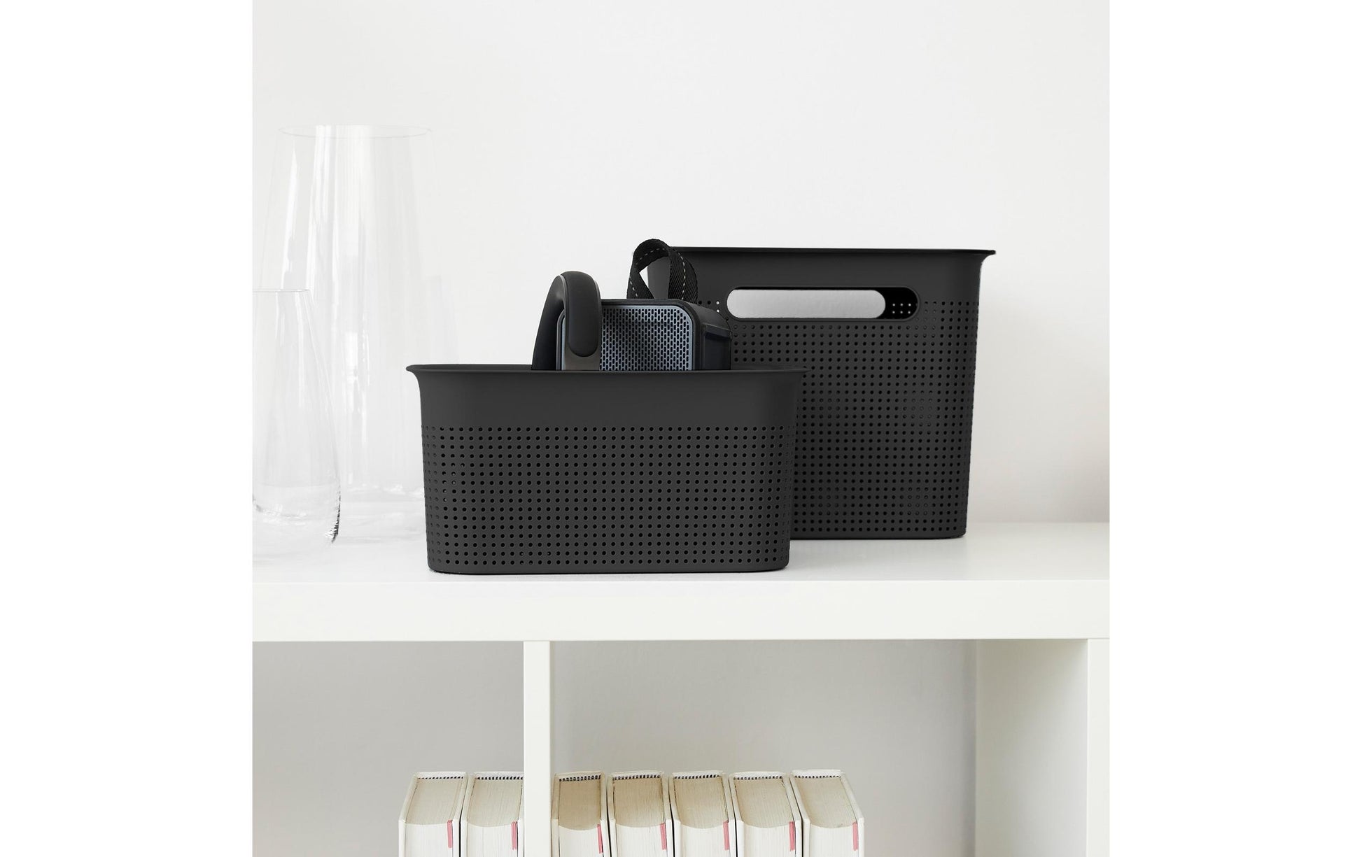 Rotho Aufbewahrungsbox 7 L – Recycling-Kunststoff – Anthrazit – 180 × 211 × 262 mm
