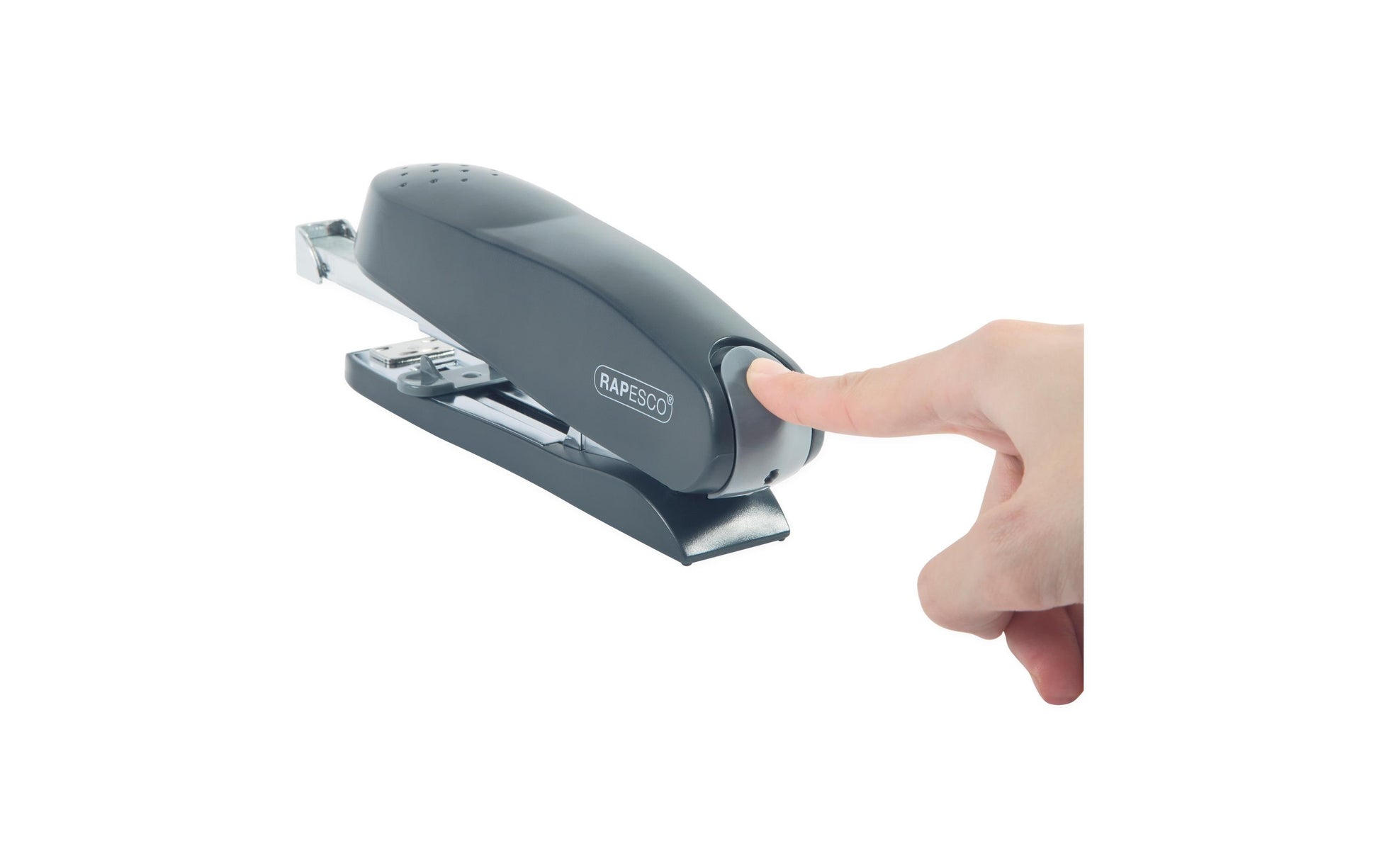 Rapesco ECO Spinna Heftgerät – 50 Blatt, für 24/6-8, 26/6-8, Grau