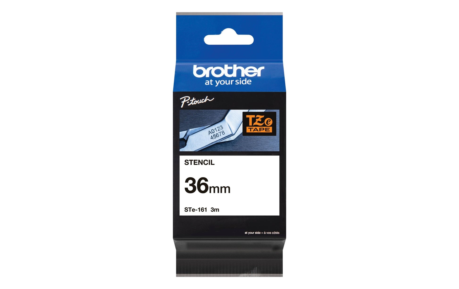 Brother Schriftband – 36 mm × 3 m, schwarz, weiss