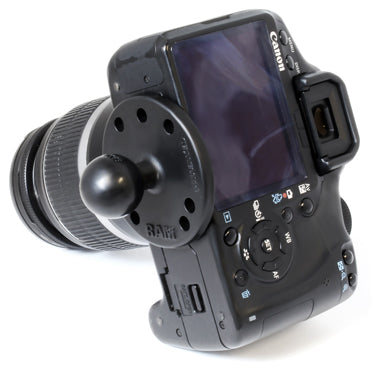 RAM Mounts RAM-B-202AU Kugel-Adapter – 1/4" Gewinde – für Contour GPS, Contour HD, Gobandit GPS-HD und andere – Schwarz