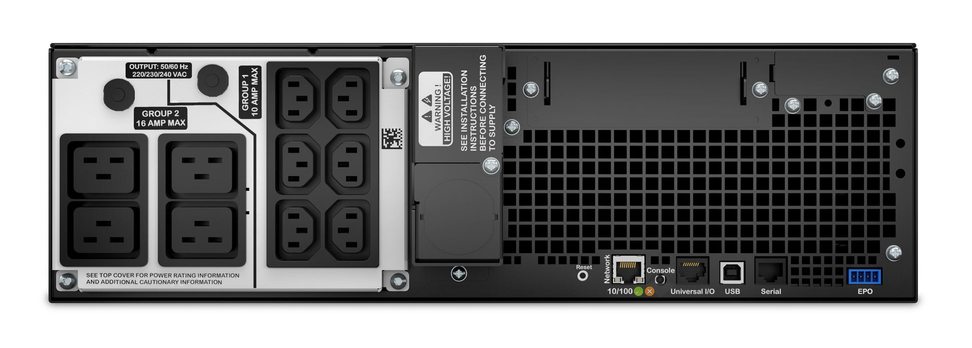APC Smart-UPS SRT5KRMXLI – USV Online (Doppelwandler), 5 kVA/4500 W, Rack 3U, VRLA, SmartSlot, Hot-Swap