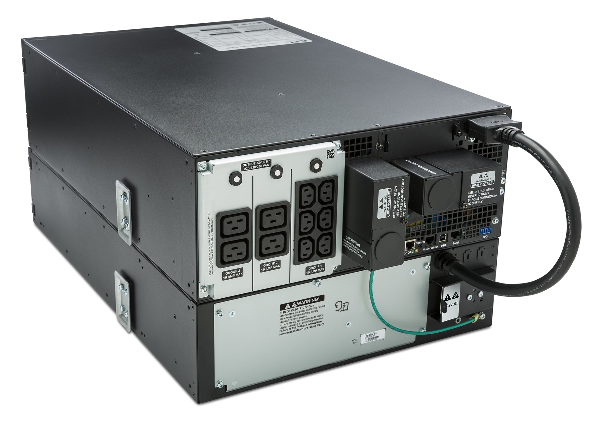 APC SRT6KRMXLI USV 6 kVA/6000 W Online – 4U Rack – C13×6, C19×4, Festverdrahteter Eingang