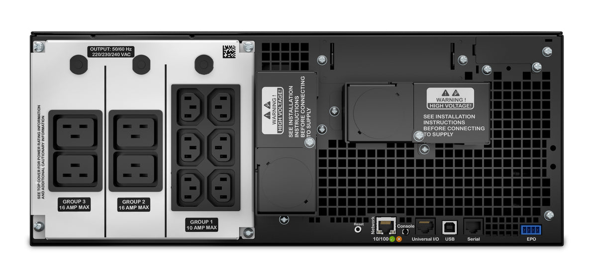 APC SRT6KRMXLI USV 6 kVA/6000 W Online – 4U Rack – C13×6, C19×4, Festverdrahteter Eingang